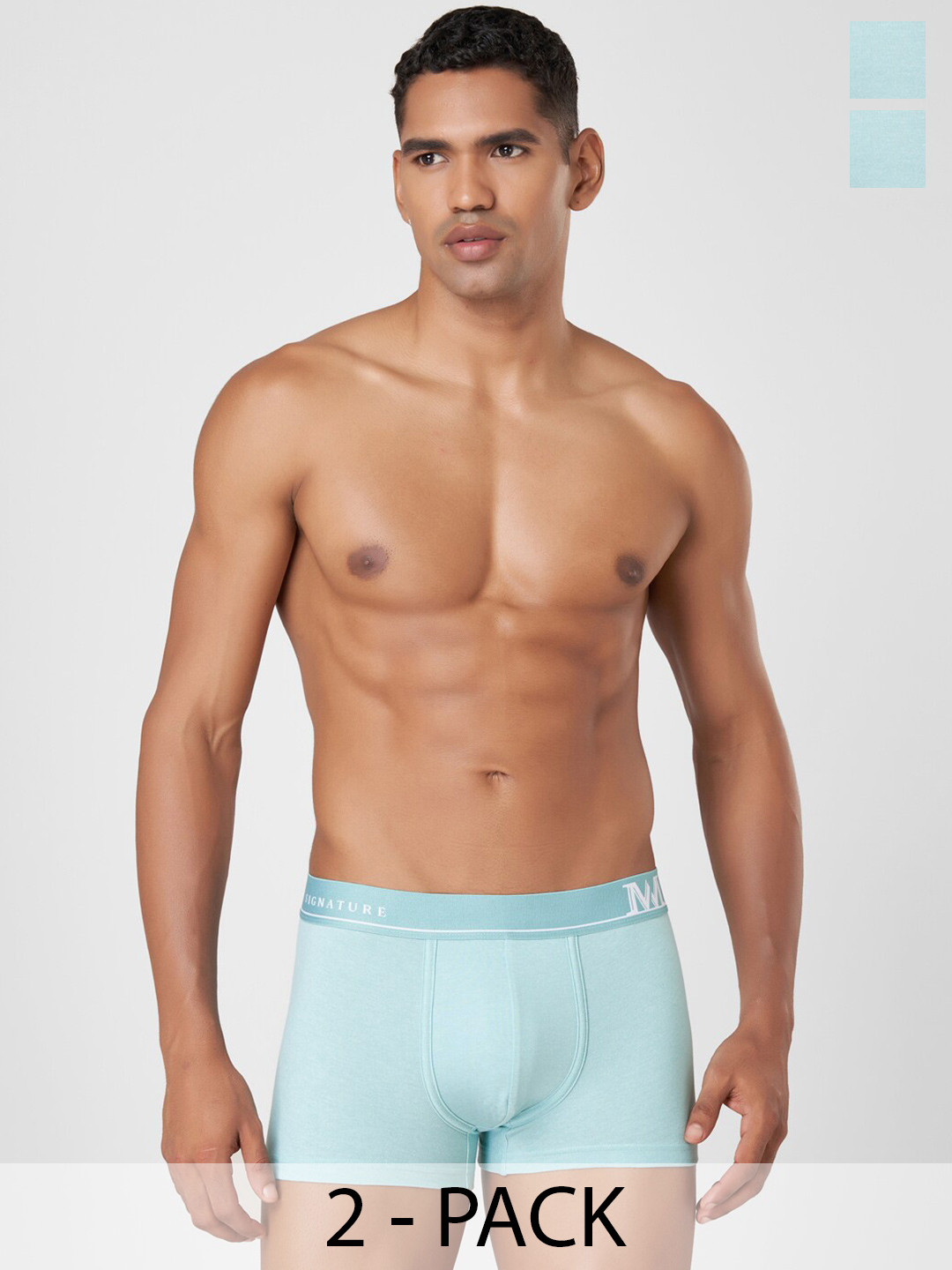 

Macroman M-Series Pack of 2 M-Series Mid Rise Trunks 8903978415741, Blue