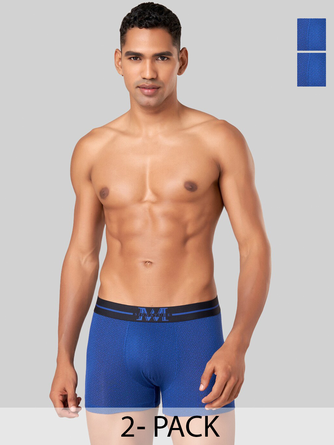 

Macroman M-Series Pack of 2 M-Series Mid Rise Trunks 8903978416649, Blue