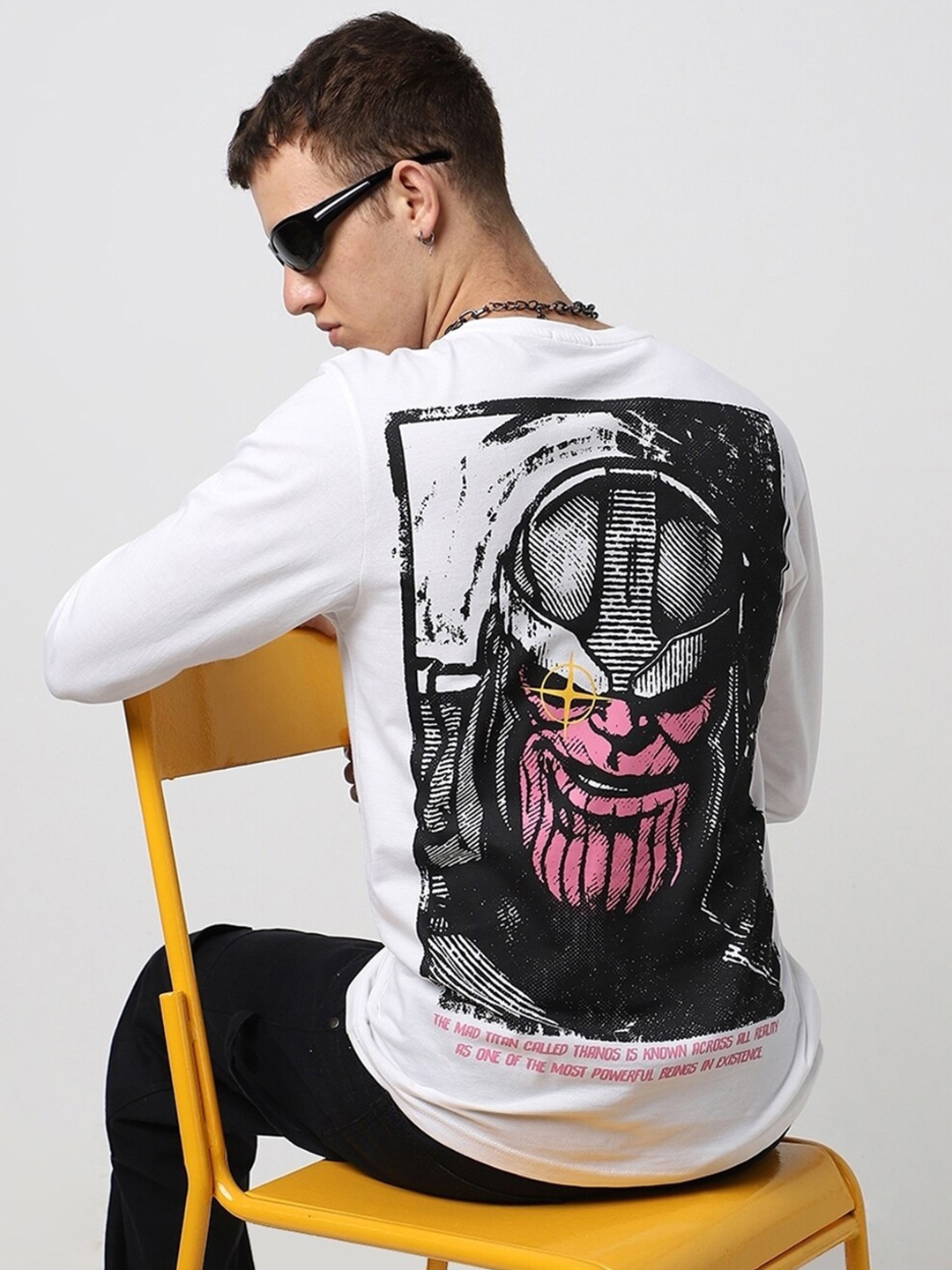 

Bewakoof Marvel Madtitan Printed Pure Cotton T-shirt, White