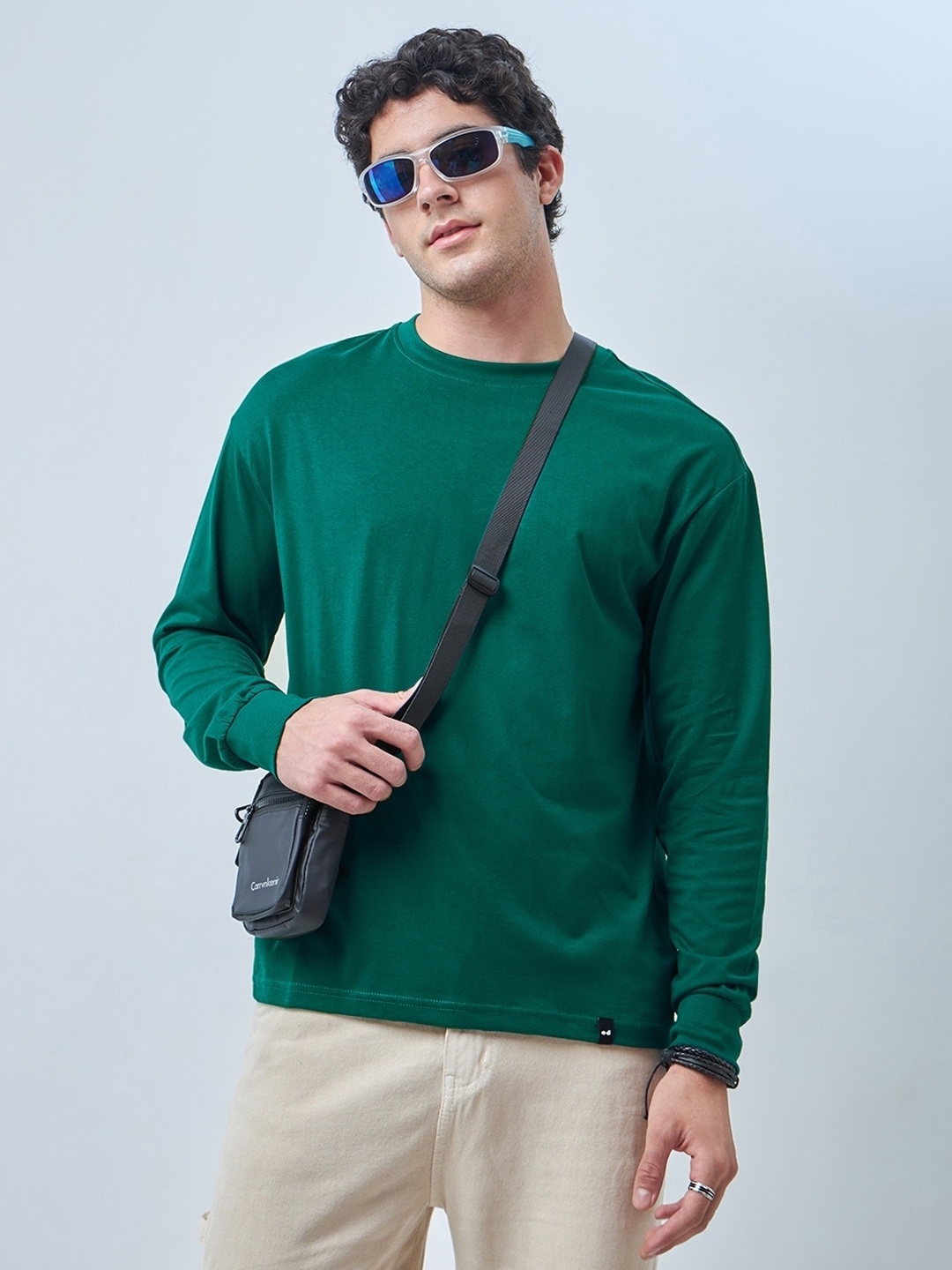 

Bewakoof Oversized Pure Cotton T-shirt, Green