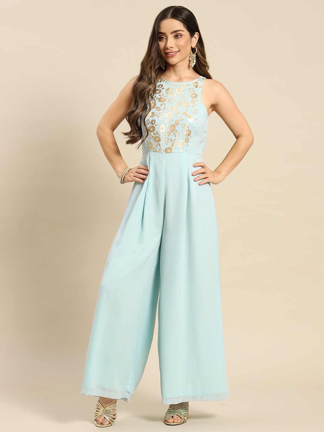 

MABISH by Sonal Jain Ethnic Motifs Printed Ethnic Jumpsuit, Blue