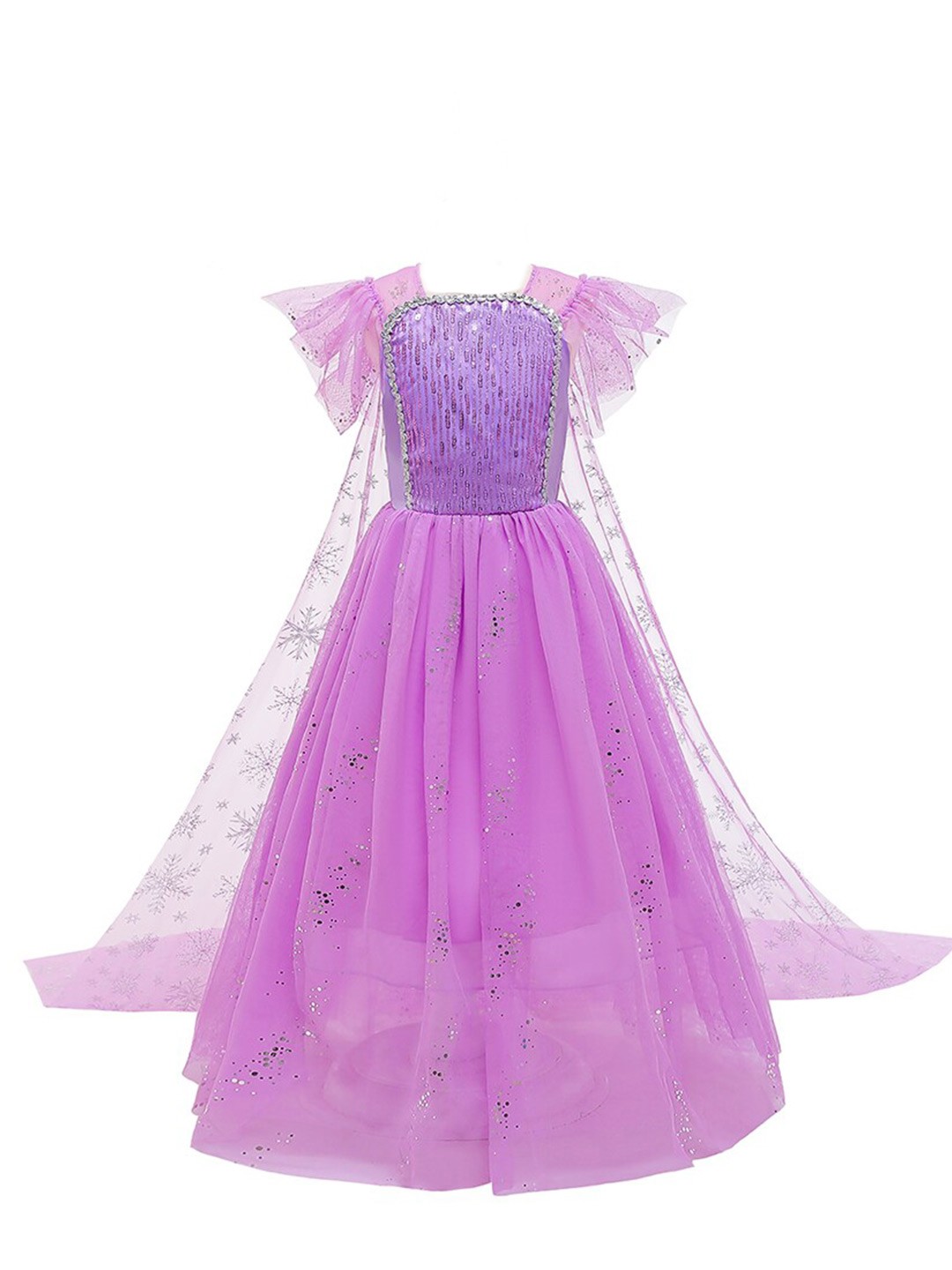 

StyleCast Girls Purple Embellished Round Neck Gown Dress