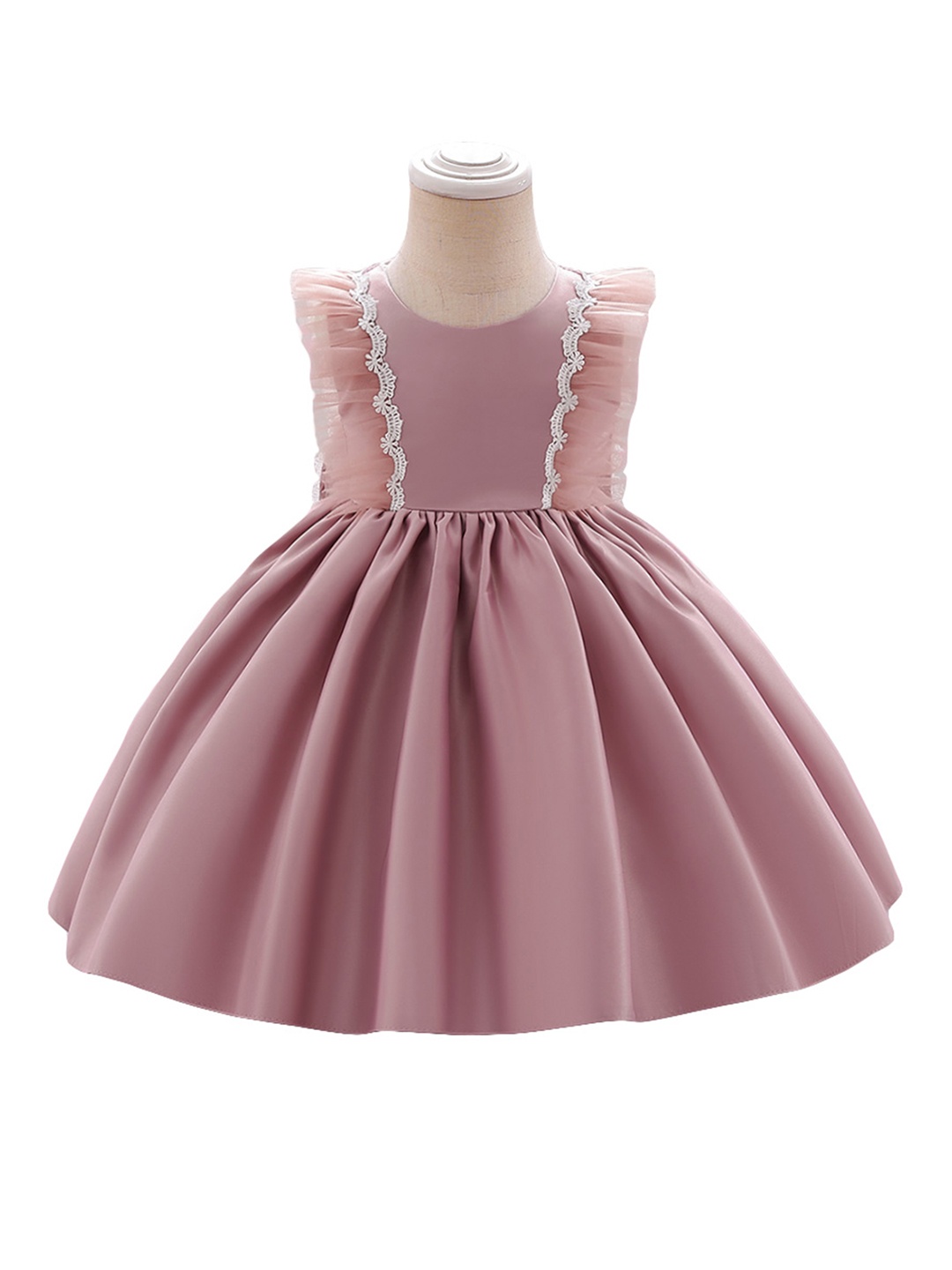 

StyleCast Girls Pink Round Neck Mini Balloon Dress