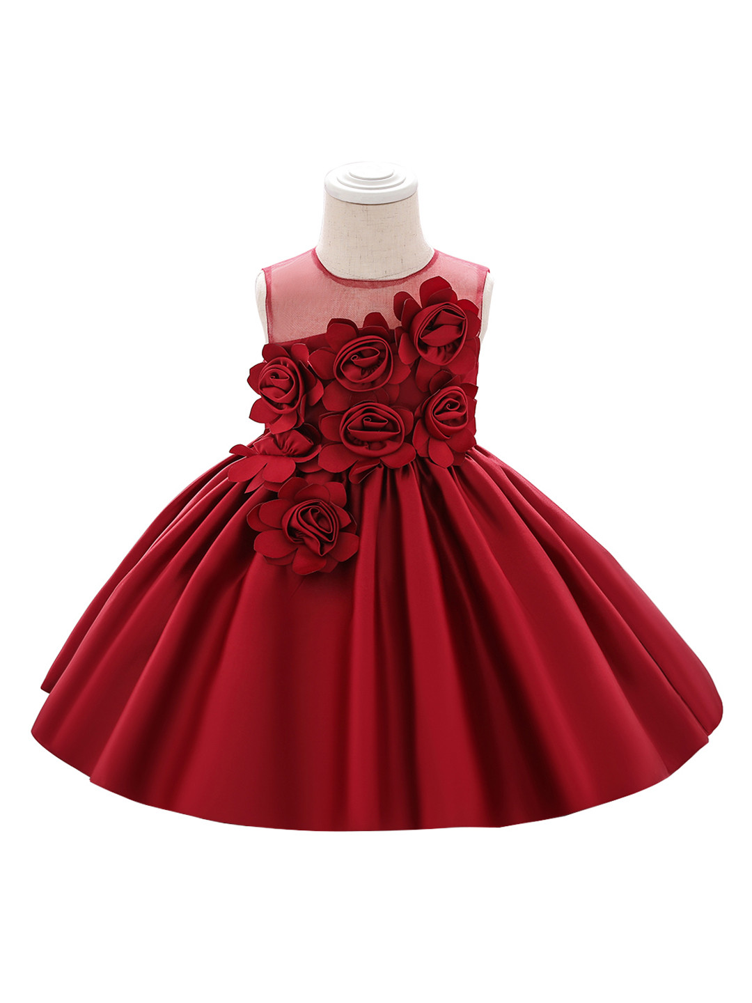 

StyleCast Girls Red Floral Round Neck Fit & Flare Dress