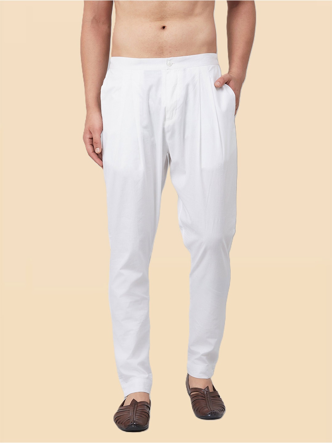 

See Designs Men Mid-Rise Pure Cotton Pyjamas, White
