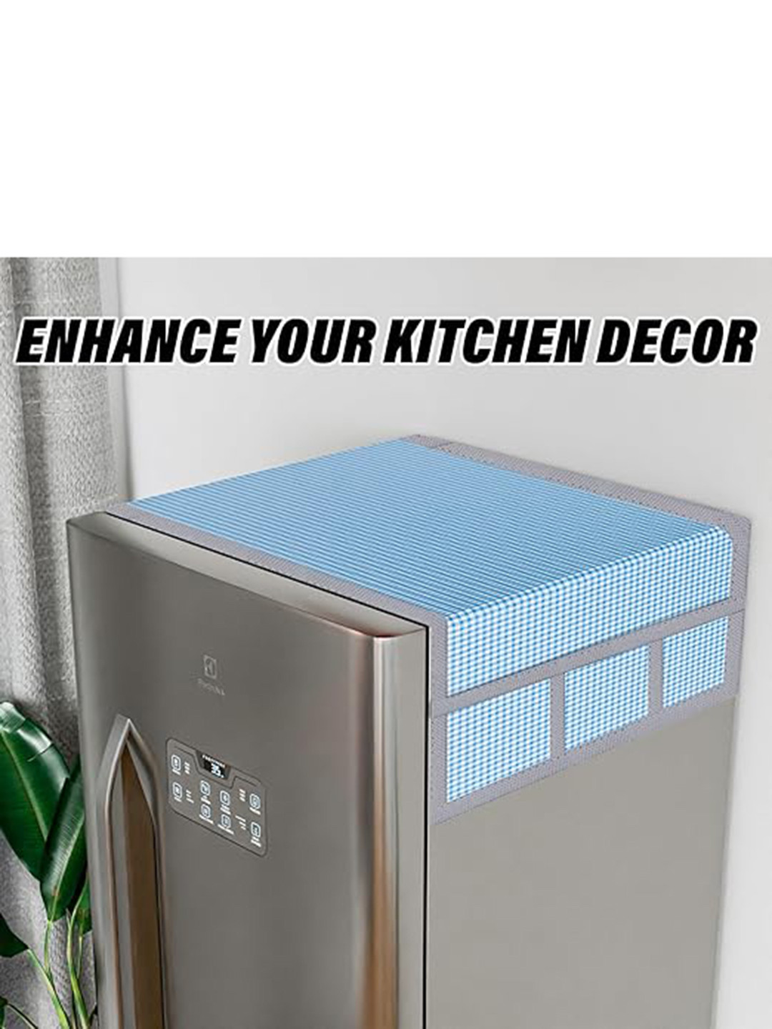 

Dakshya Industries Blue & Brown 4 Pieces Printed Refrigerator Covers
