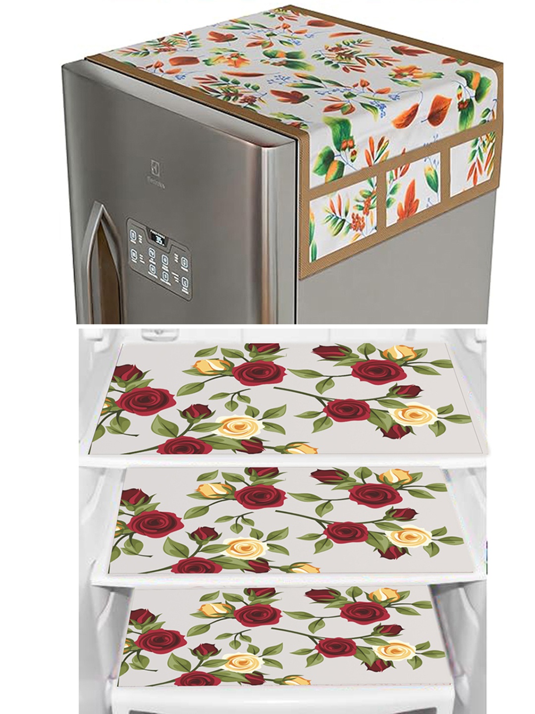 

Dakshya Industries 4 Pieces Yellow & Green Printed Refrigerator Covers