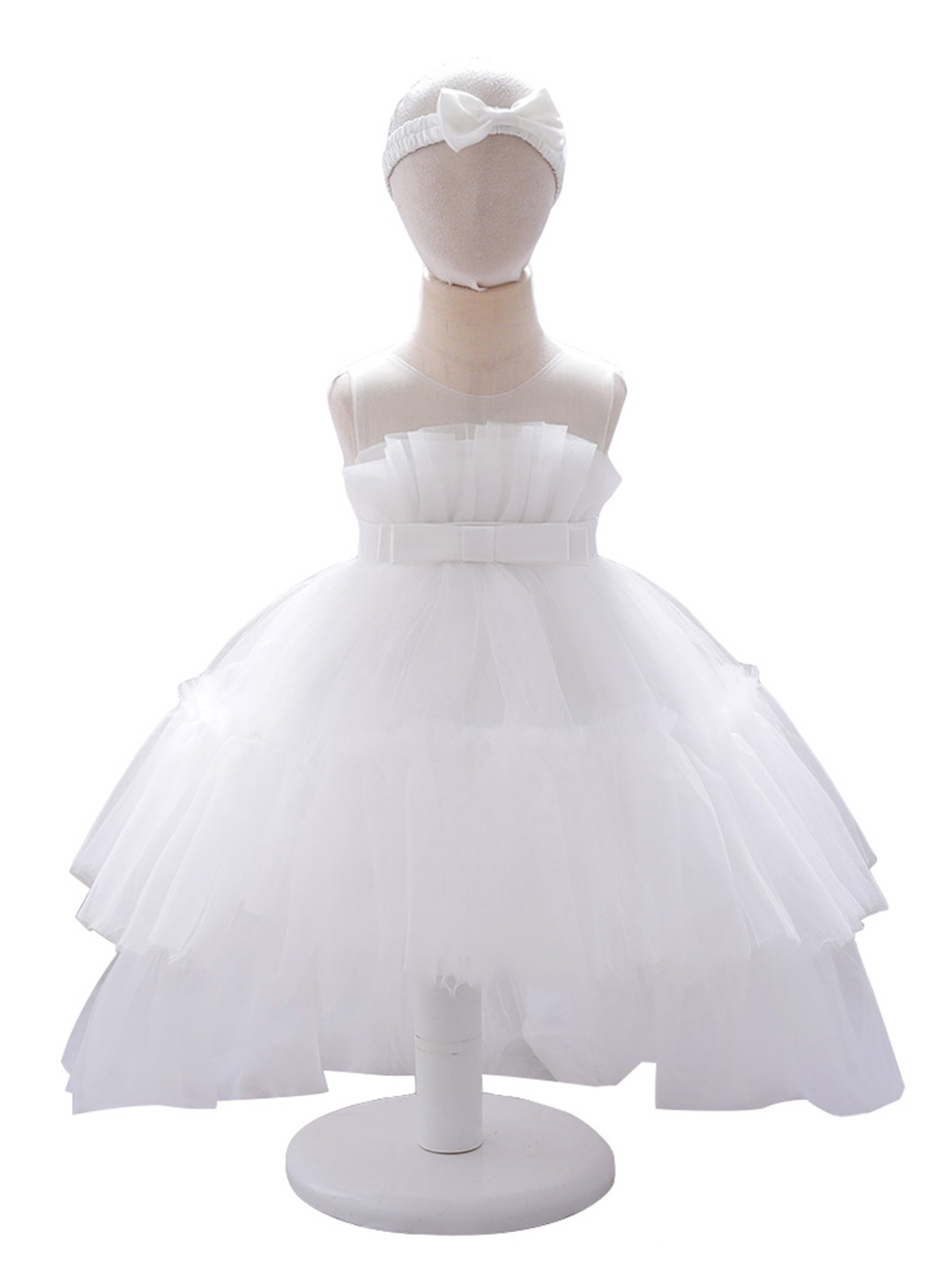 

StyleCast Girls White Layered Fit & Flare Maxi Dress