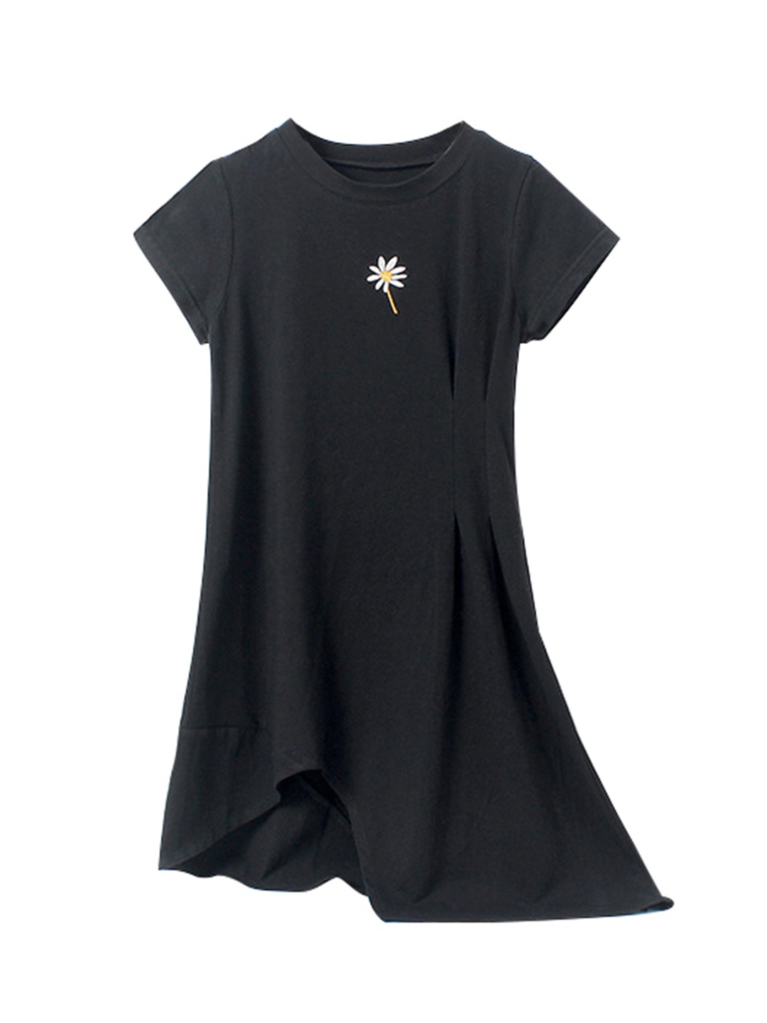 

StyleCast Girls Black Round Neck T-shirt Dress