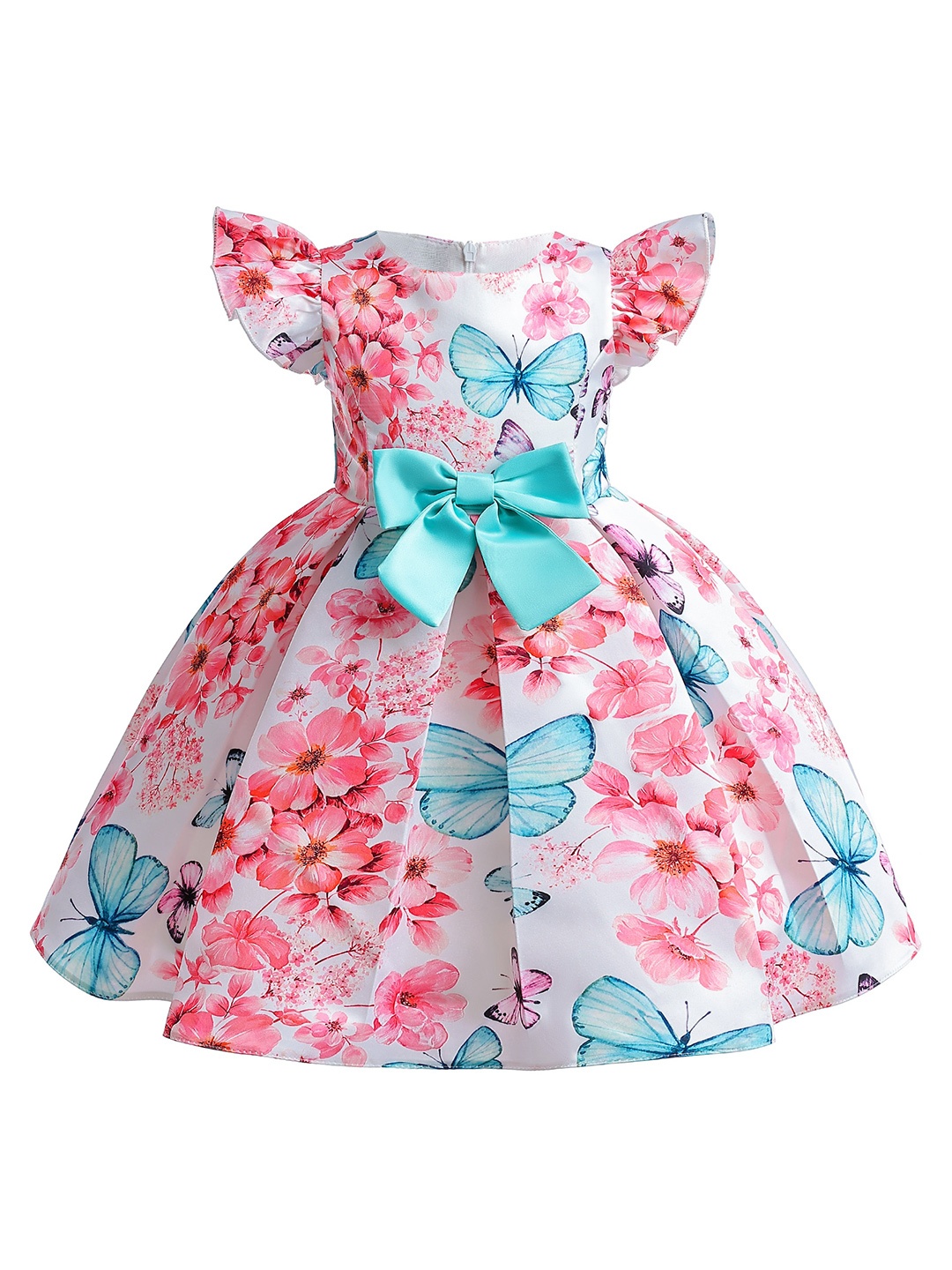 

StyleCast Girls Floral Printed Balloon Dress, Pink
