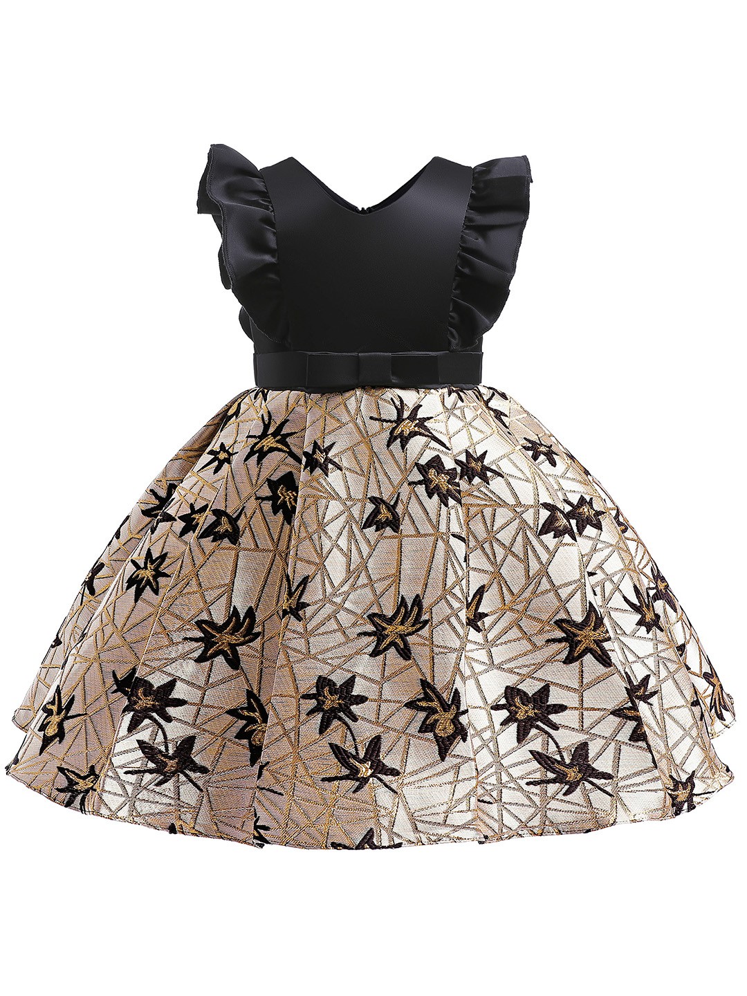 

StyleCast Black Floral Printed Flared Fit & Flare Dress