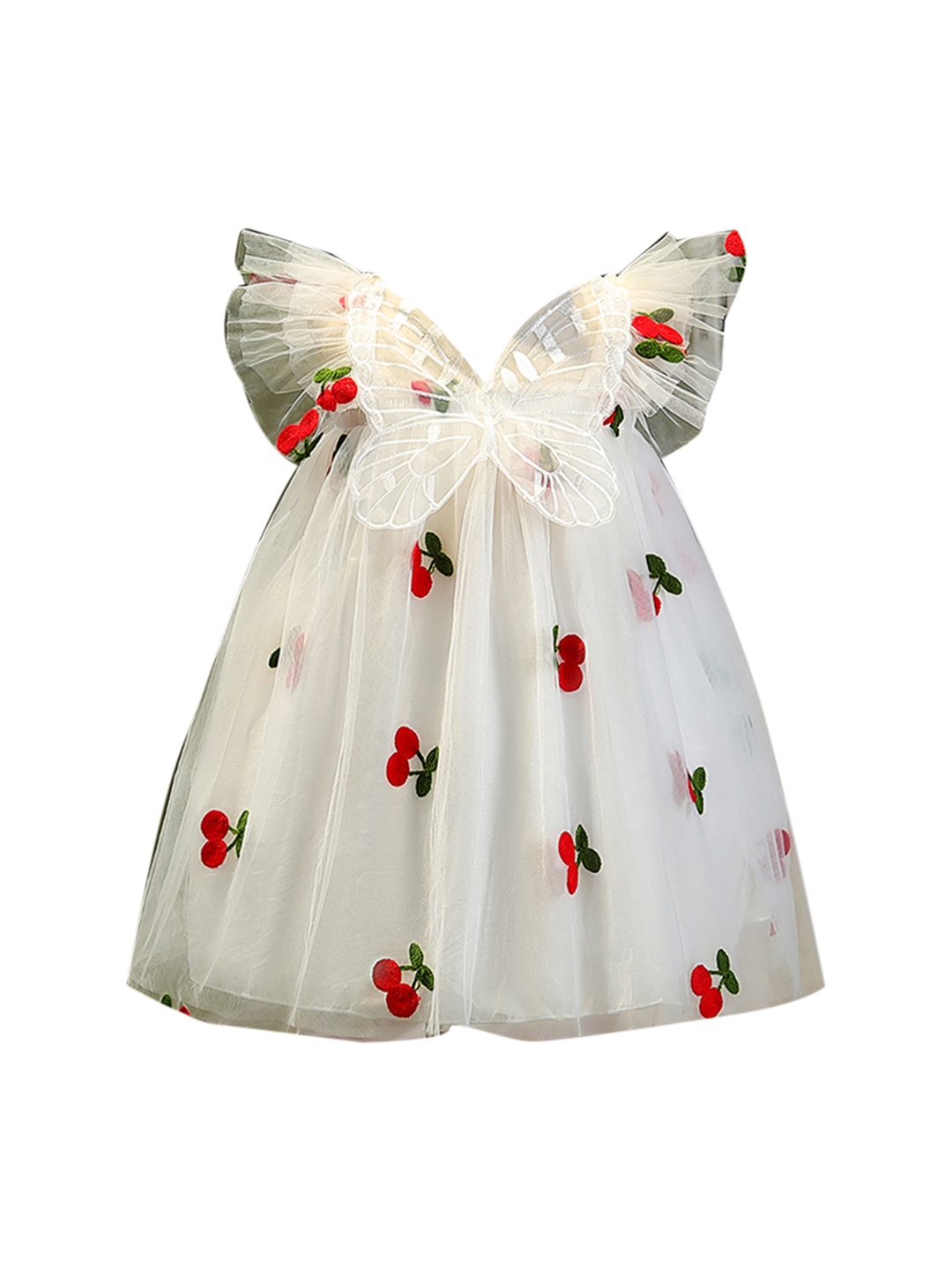 

StyleCast Girls White & Red Floral Applique Fit & Flare Dress