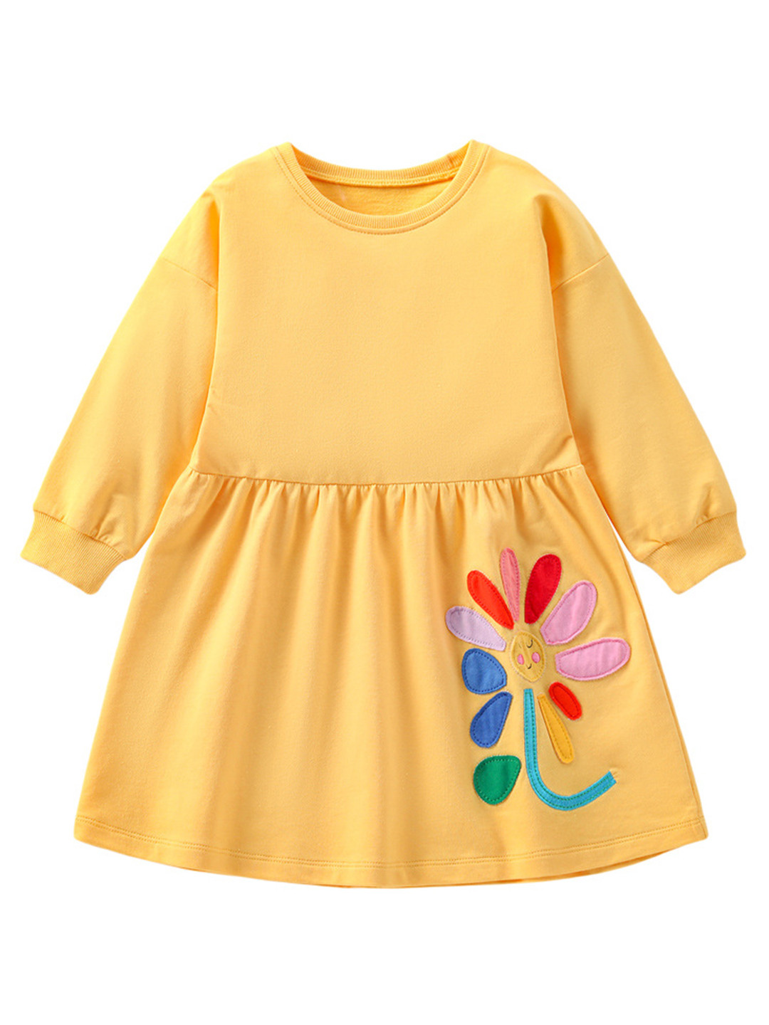 

StyleCast Girls Yellow Floral Cotton T-shirt Dress