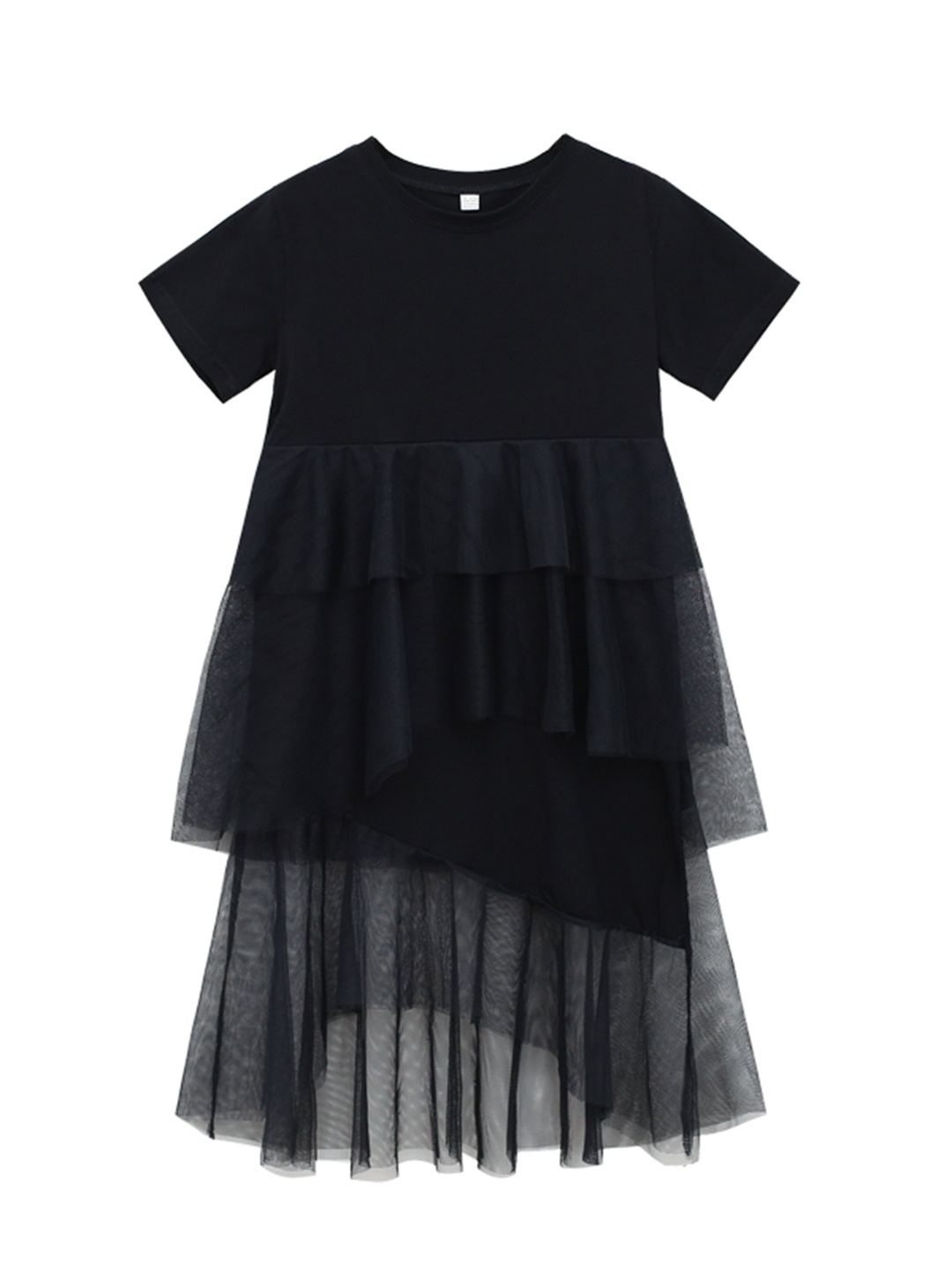 

StyleCast Black Cotton Layered Flared Fit & Flare Maxi Dress