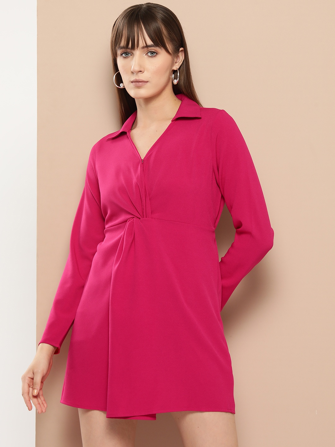 

her by invictus Shirt Mini Dress, Pink