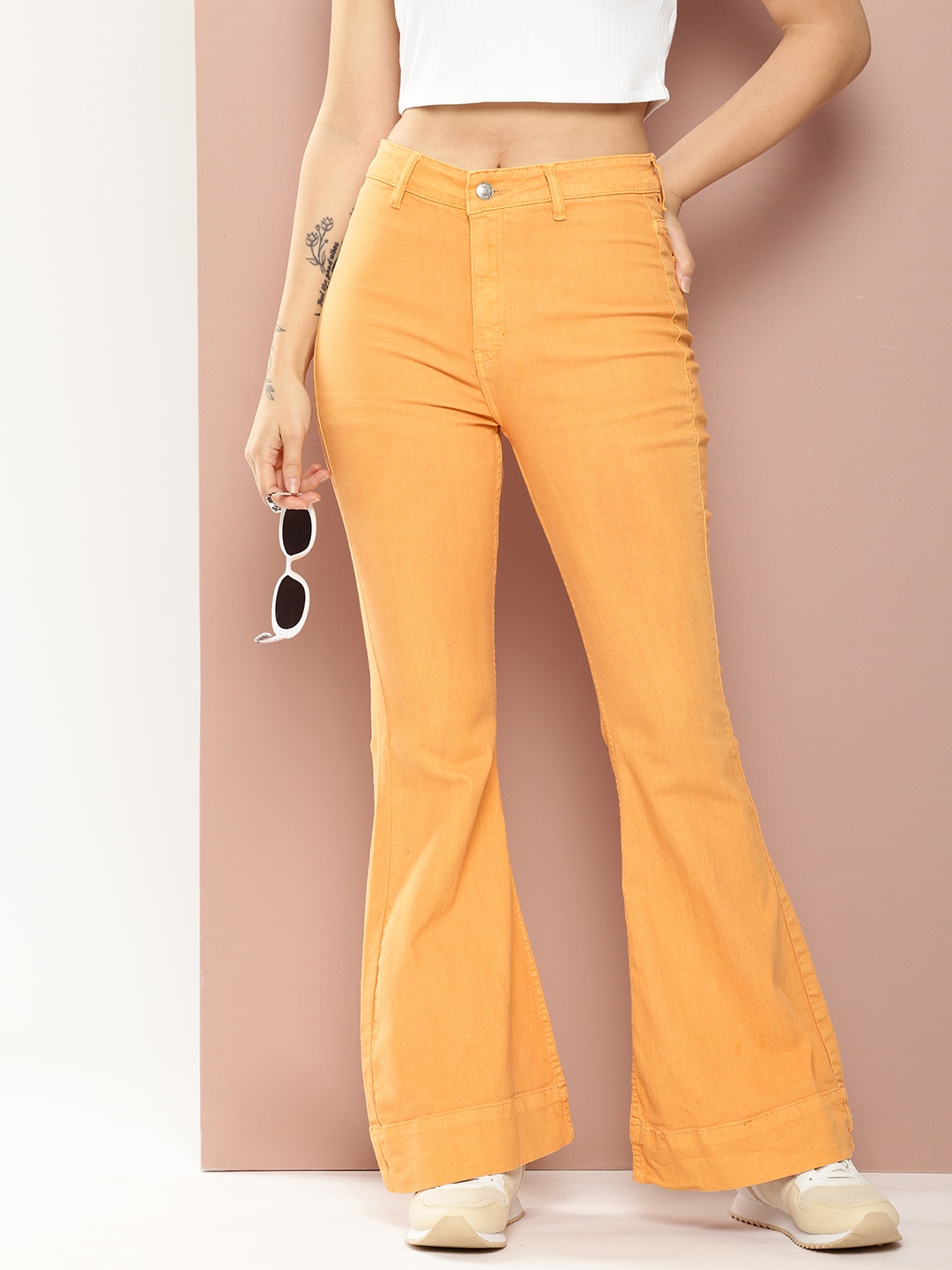 

Harvard Women Bootcut Stretchable Jeans, Yellow
