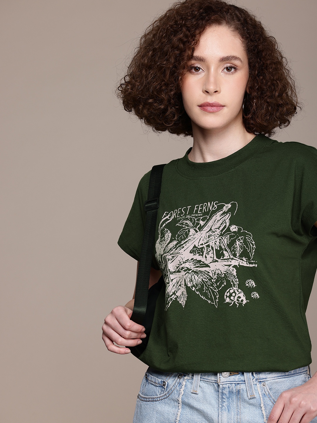 

The Roadster Life Co. Printed Boxy T-shirt, Green