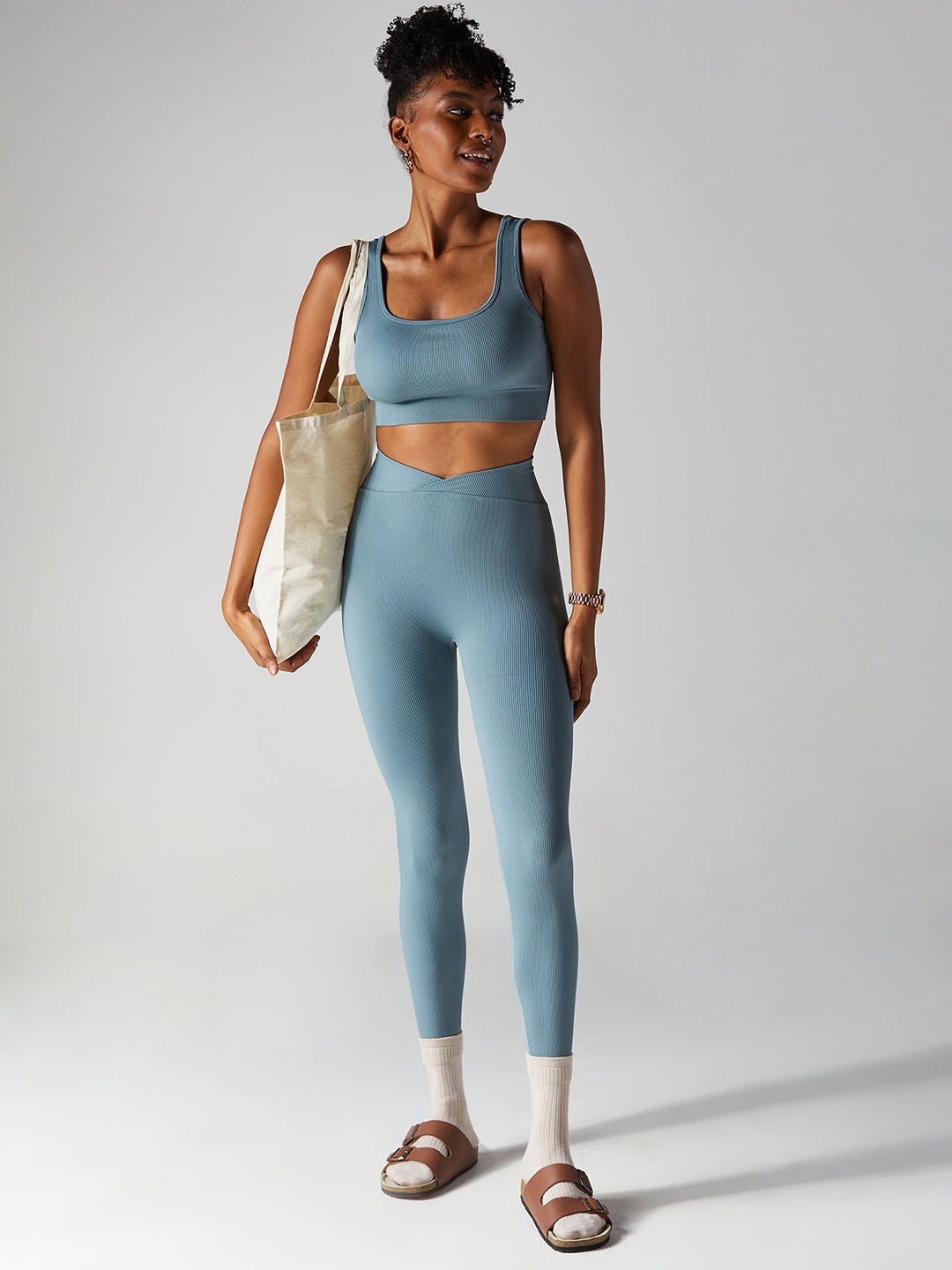 CAVA Full Coverage Rapid-Dry Workout Aspire Sports Bra With All Day Comfort, Blue