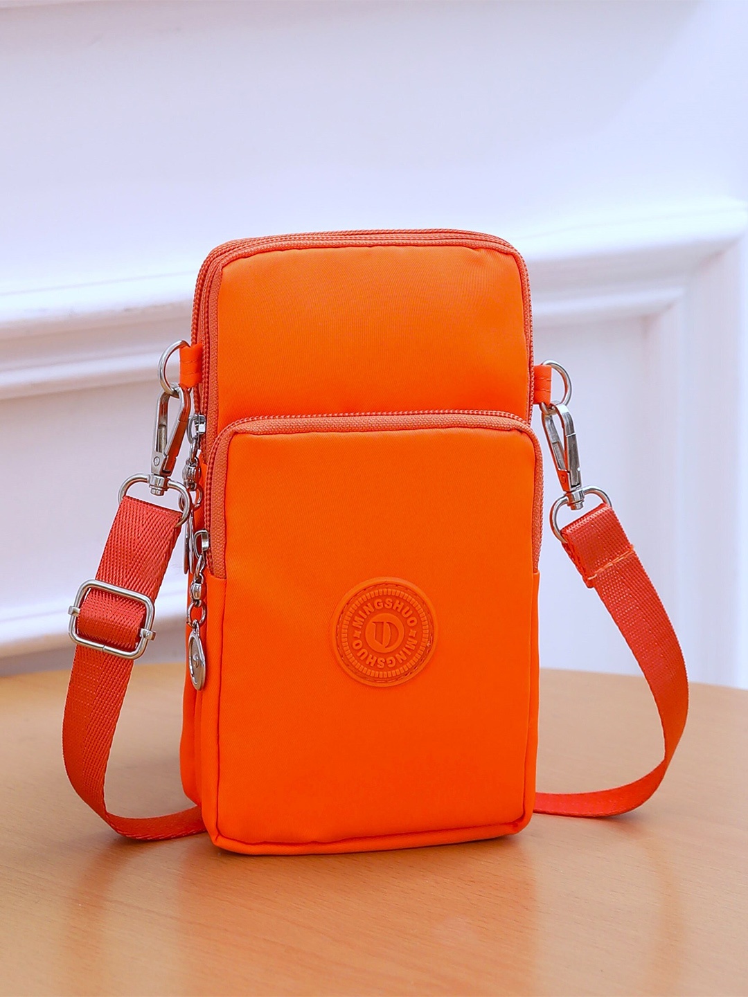

Diva Dale Zip Detail Structured Handheld Bag, Orange
