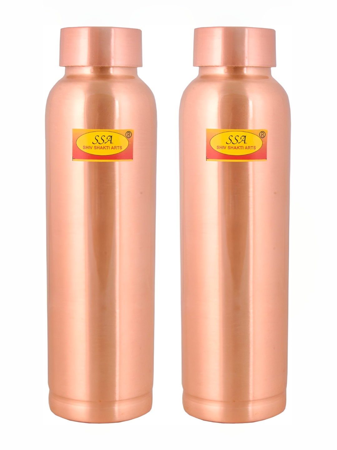 

Shivshakti Arts Brown 2 Pcs Copper Water Bottles 1 Ltr