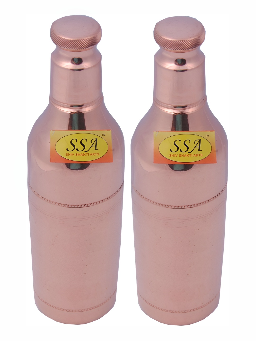 

Shivshakti Arts Copper Toned 2 Pieces Copper Water Bottle Ltr
