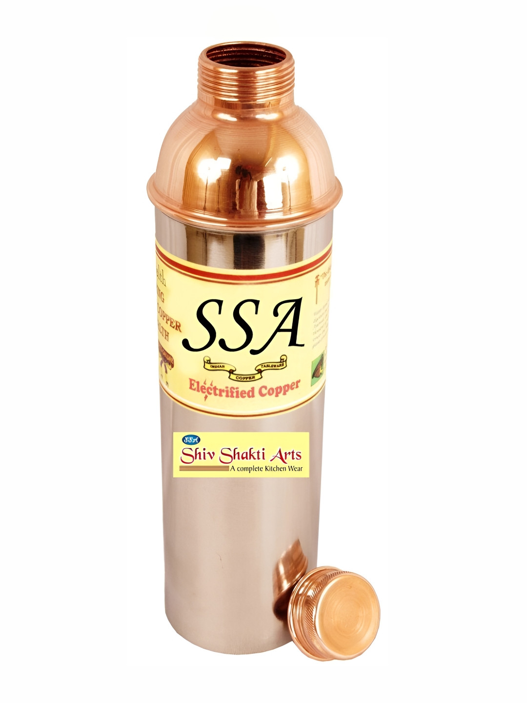 

Shivshakti Arts Steel Toned Copper Water Bottle 850 Ml