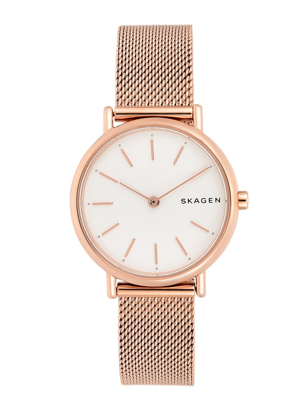 

SKAGEN Women White & Rose Gold-Toned Analogue Watch