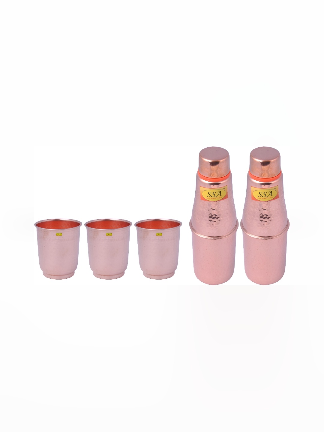 

Shivshakti Arts Copper-Toned 5Pcs Copper Water Bottle