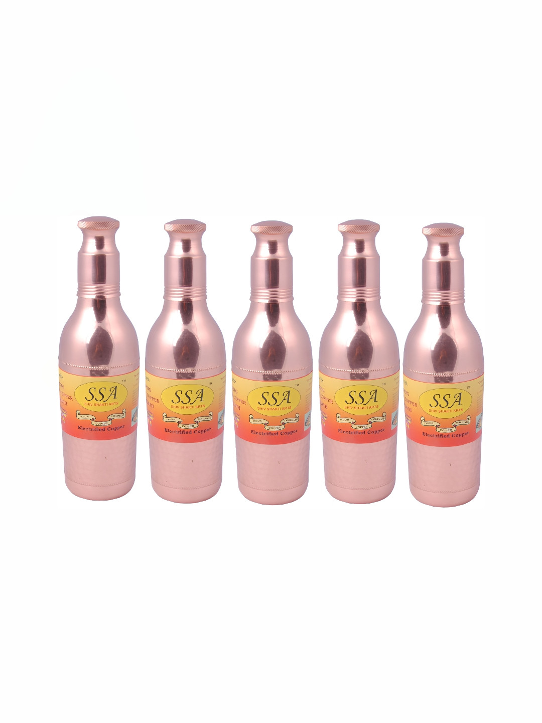 

Shivshakti Arts 5 Pieces Copper Water Bottle 1.6 Ltr