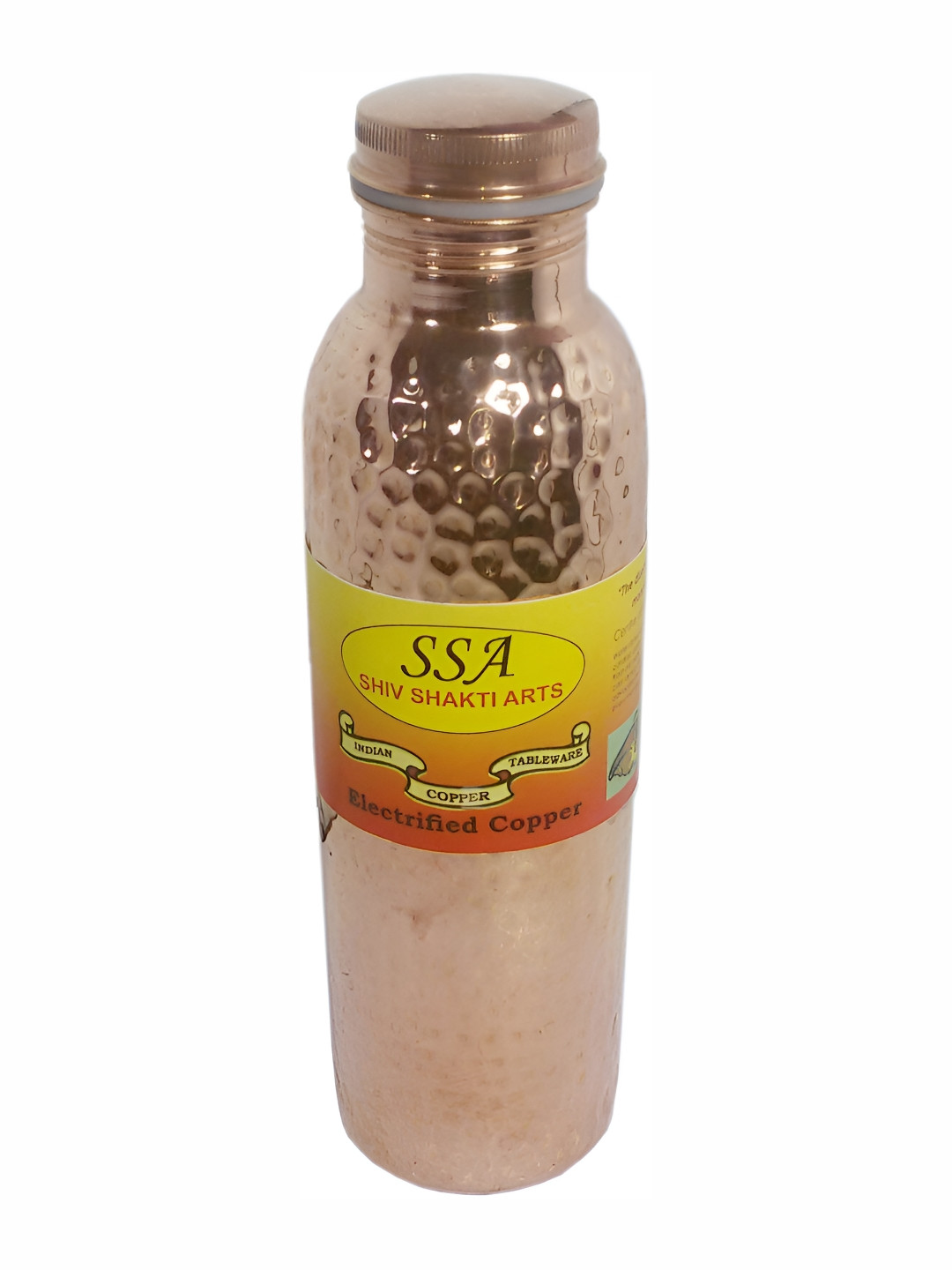 

Shivshakti Arts Brown textured Copper Water Bottle 850 Ml