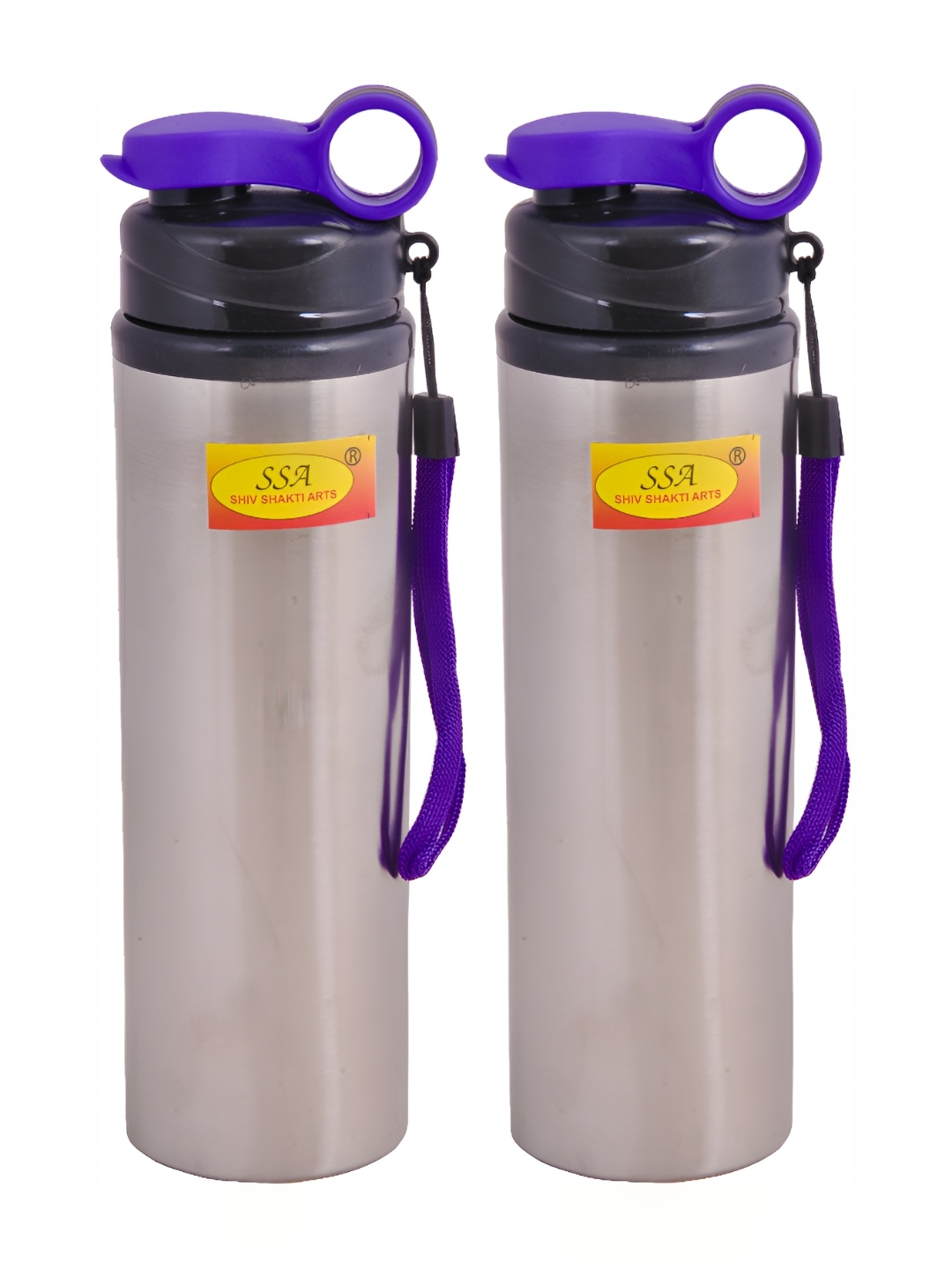 

Shivshakti Arts Steel & Black 2 Pieces Copper Water Bottles