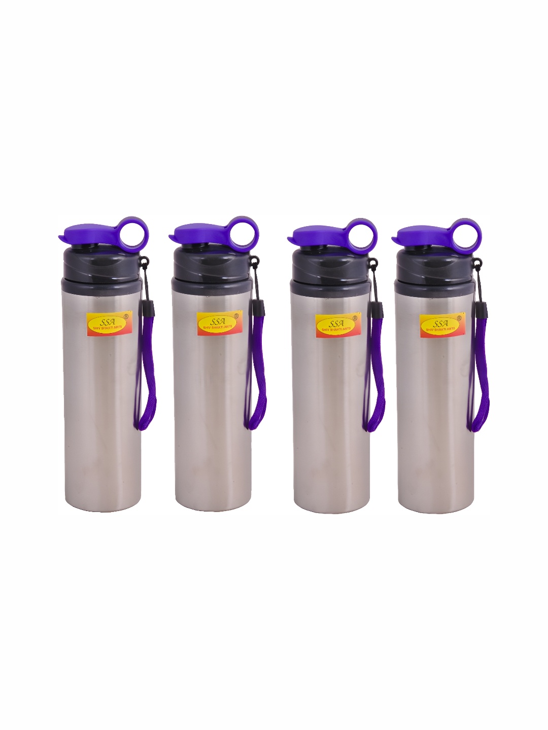 

Shivshakti Arts Steel-Toned 4 Pcs Copper Water Bottle 750 ml