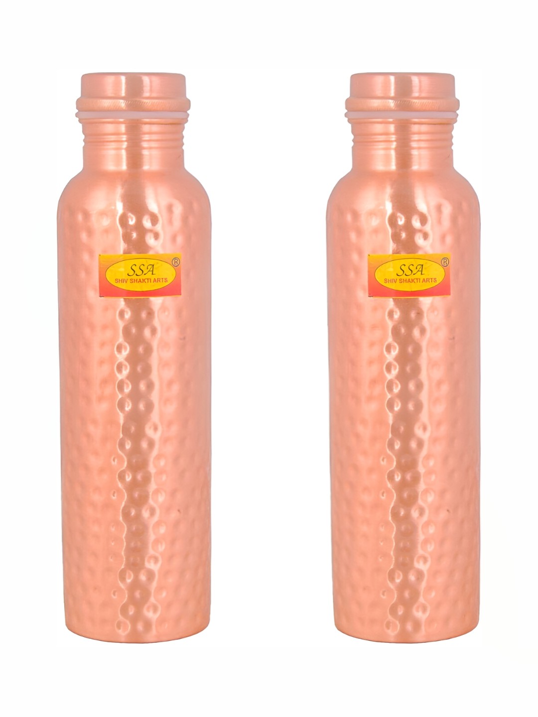 

Shivshakti Arts Brown 2 Pieces Copper Solid Water Bottle