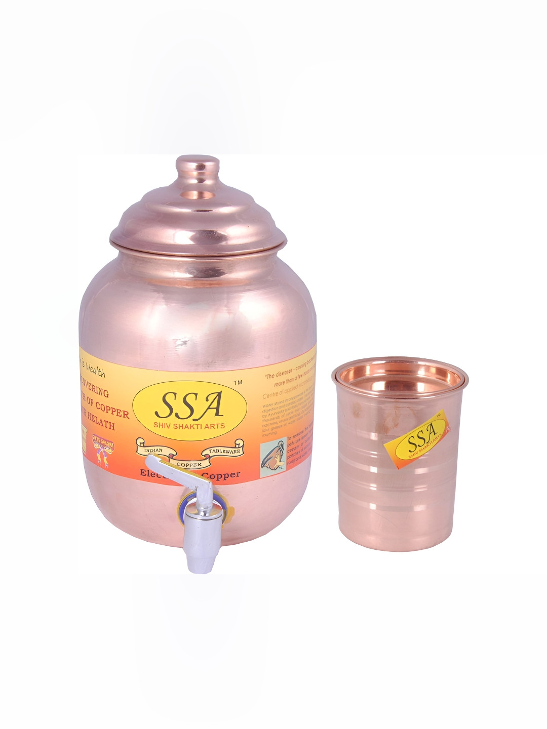 

Shivshakti Arts Copper Toned 2 Pieces Jug And Glass