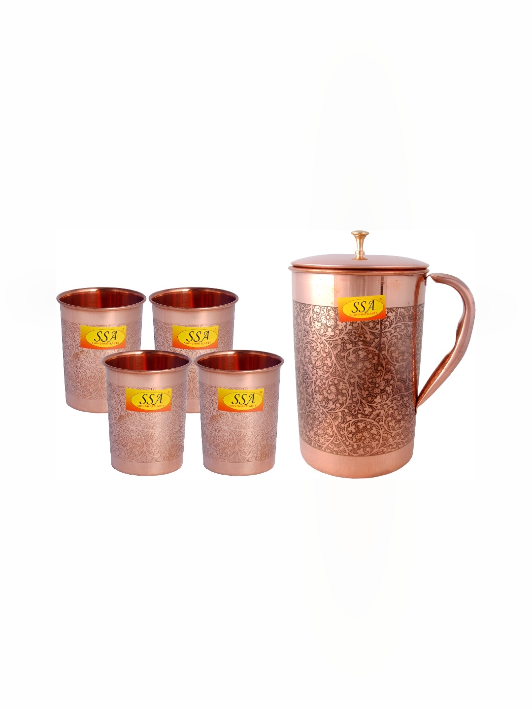 

Shivshakti Arts Brown 5 Pieces Jug & Glass Set
