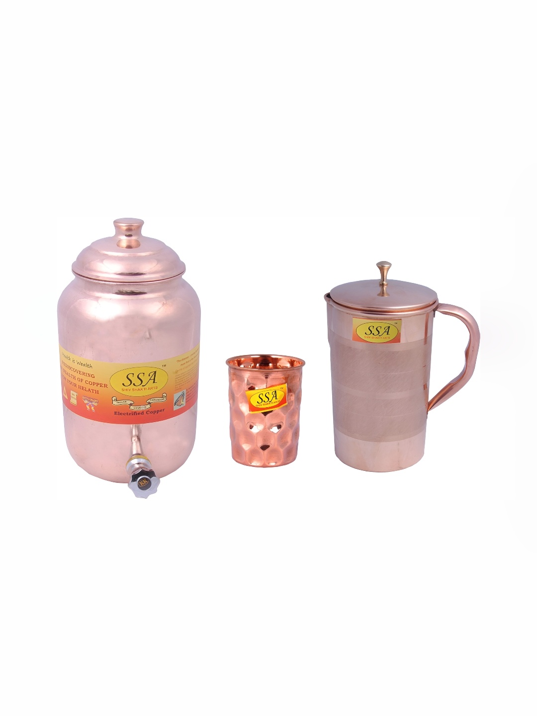 

Shivshakti Arts Brown 3 Pieces Jug & Glass Set
