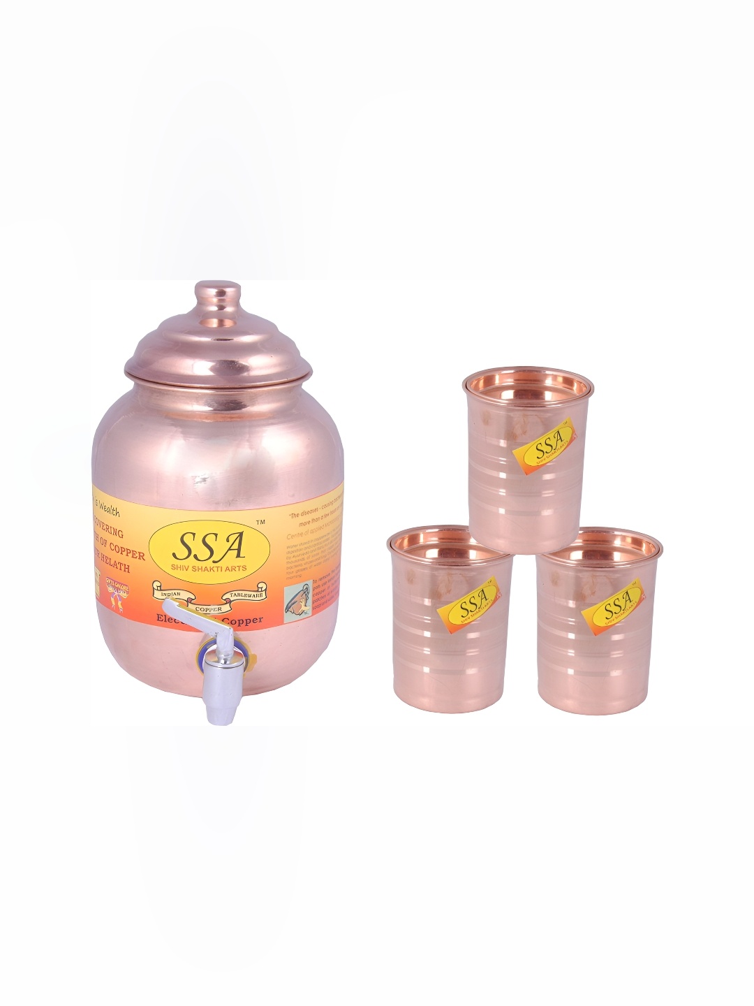 

Shivshakti Arts Brown 3 Pieces Copper Core