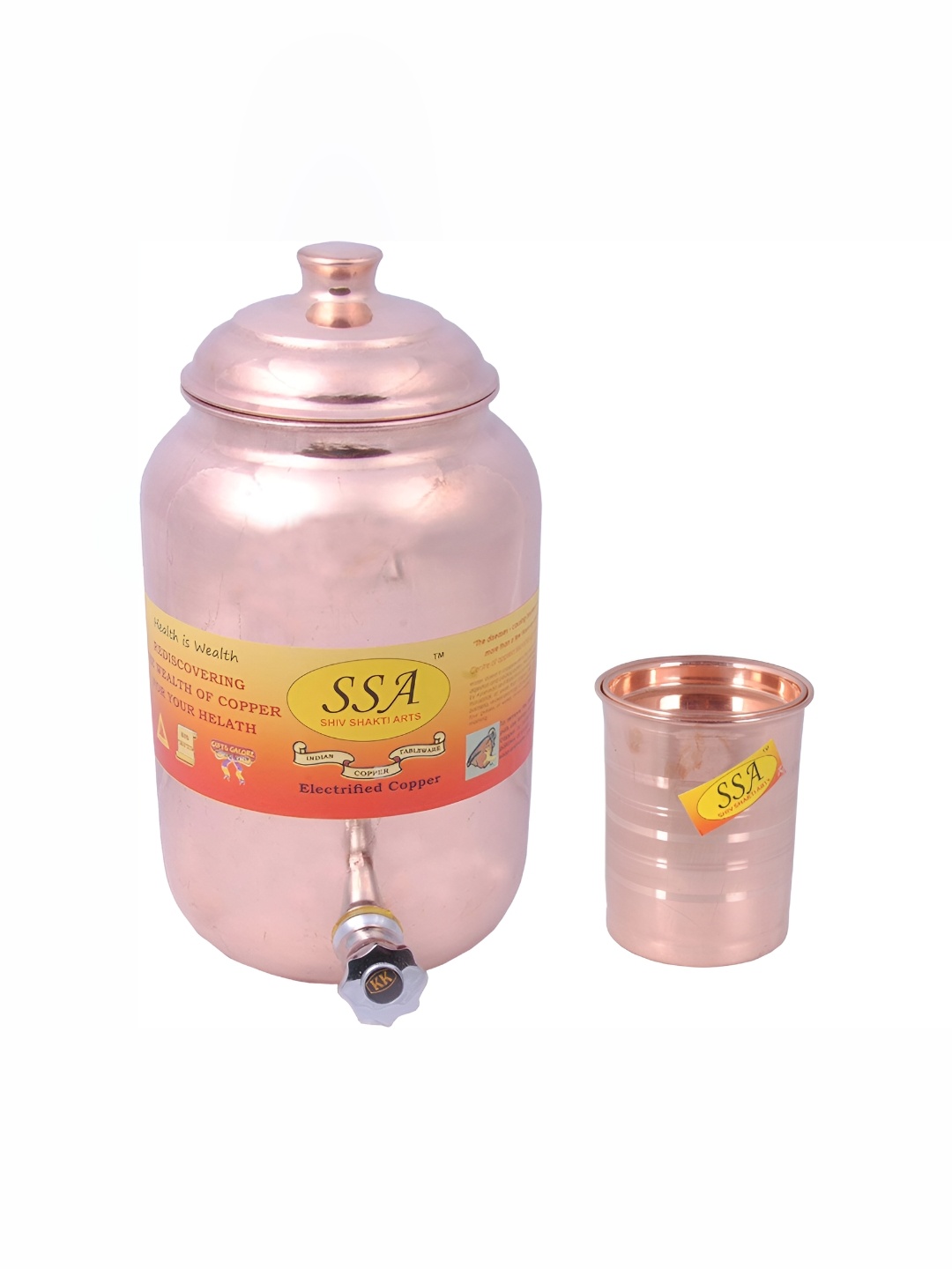 

Shivshakti Arts Copper Toned 2 Pieces Jug & Glass Set