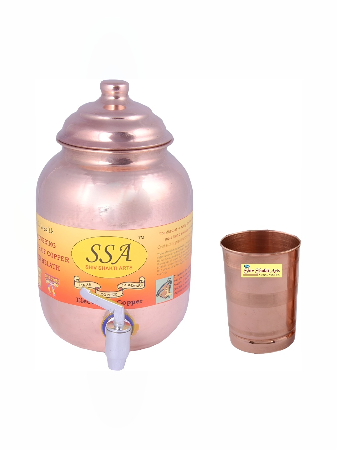 

Shivshakti Arts Copper Toned 2 Pieces Jug & Glass Set