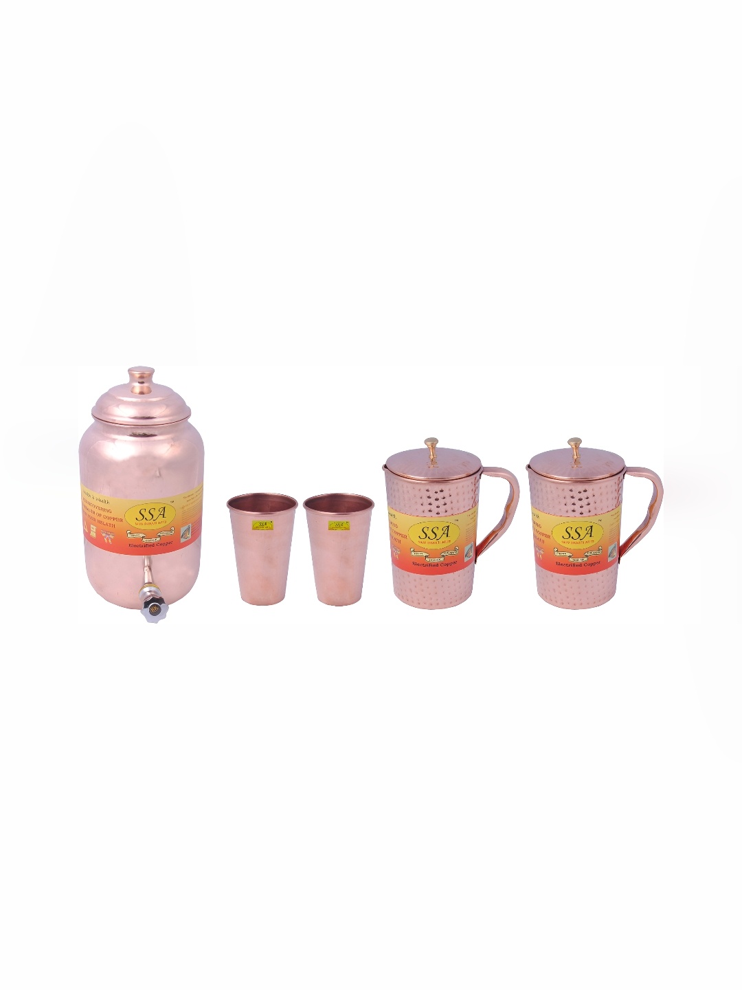 

Shivshakti Arts Brown 2 Pieces Copper Jug & Glass Set