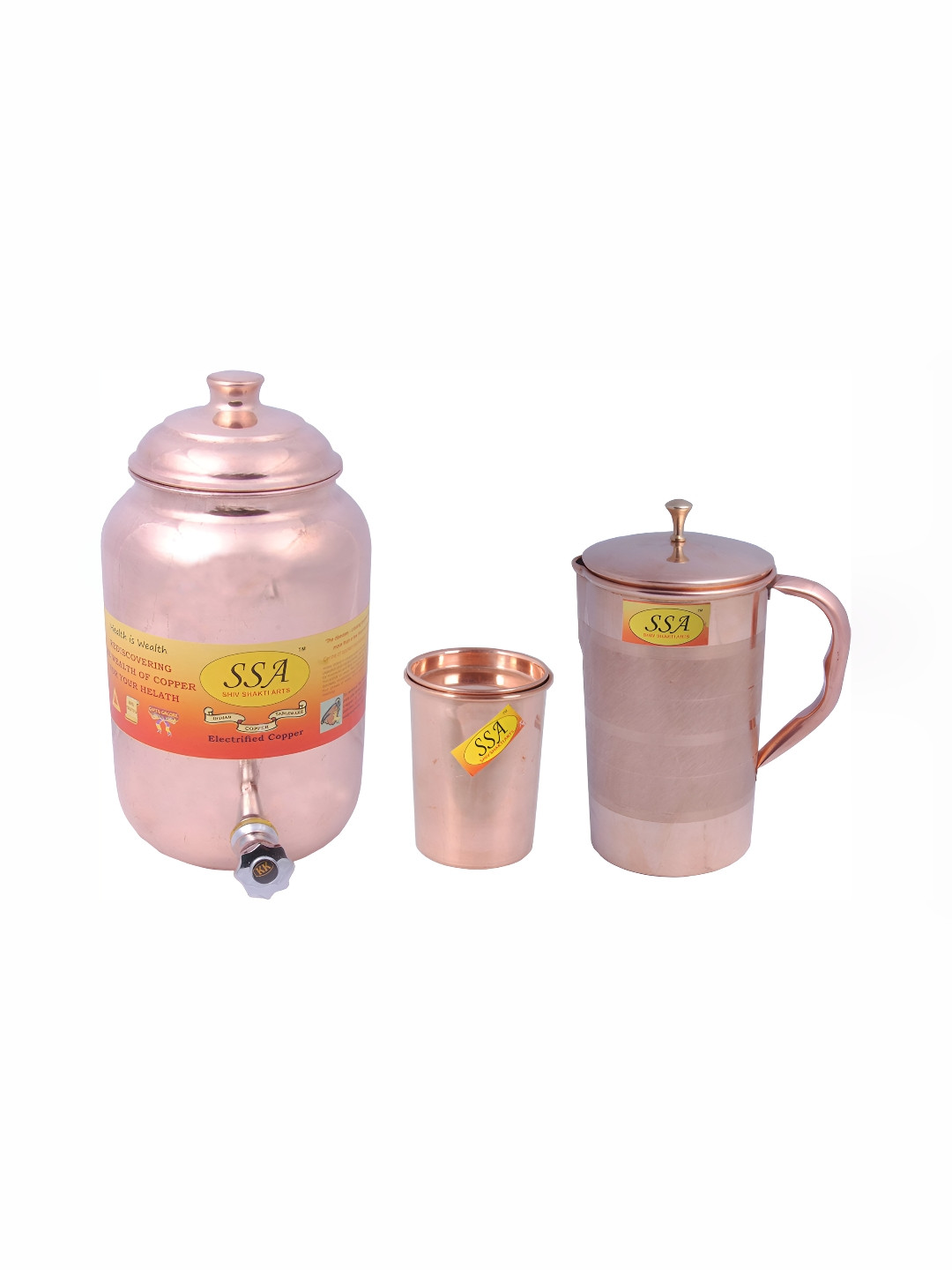 

Shivshakti Arts Brown 3 Pcs Copper Core