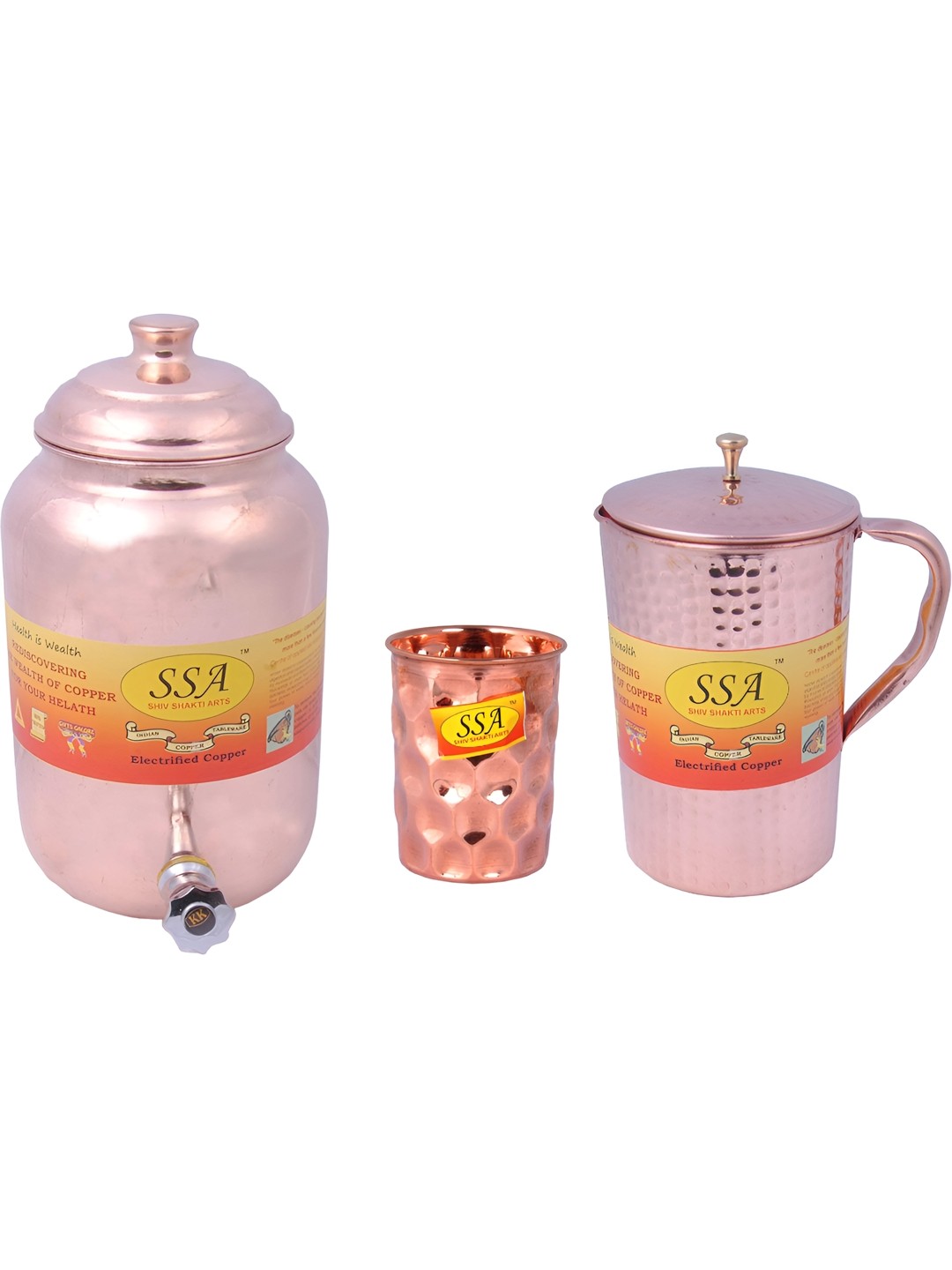 

Shivshakti Arts Brown 3 Pieces Jug & Glass Set