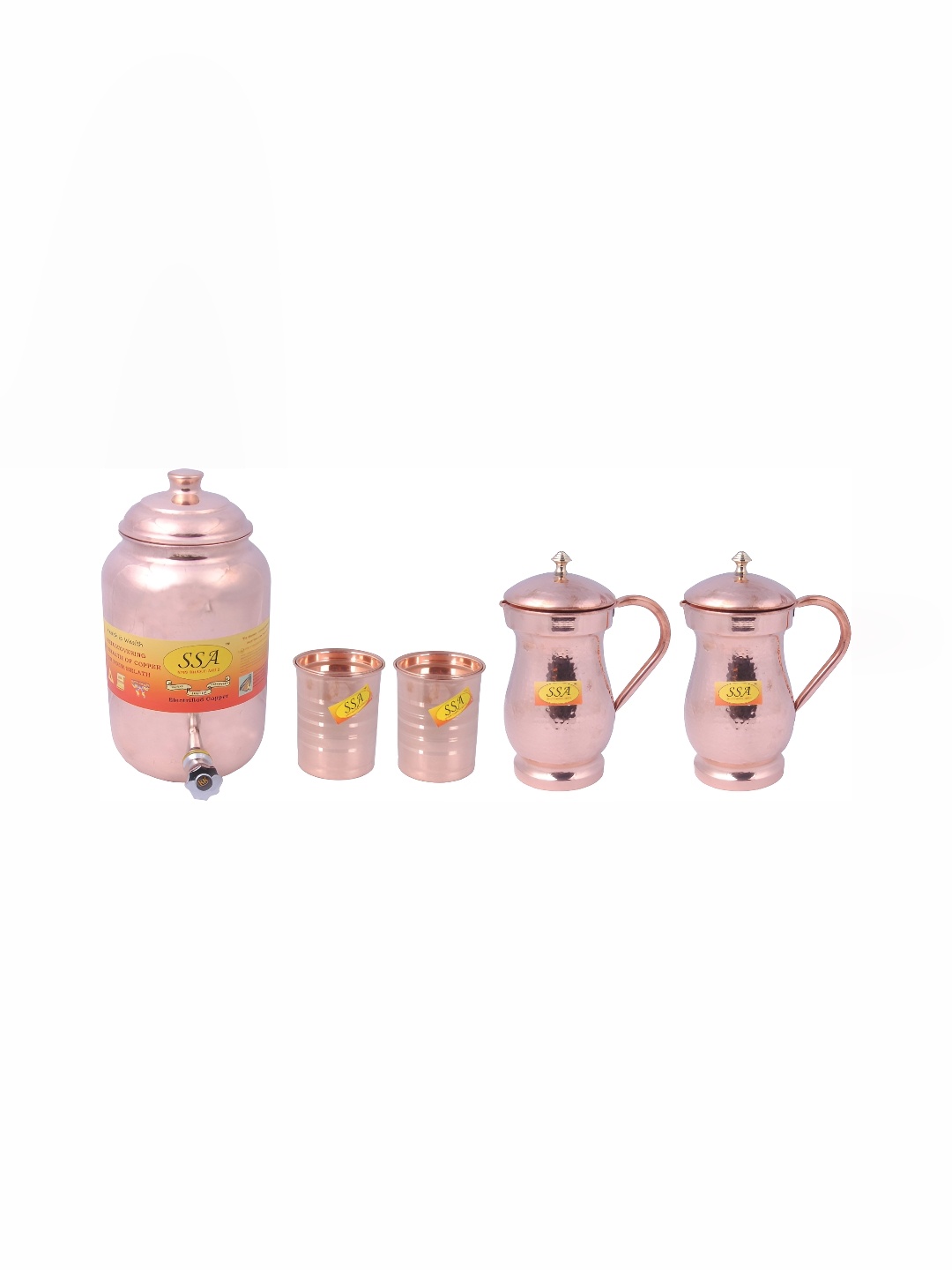 

Shivshakti Arts Copper Toned 5 Pieces Jug & Glass