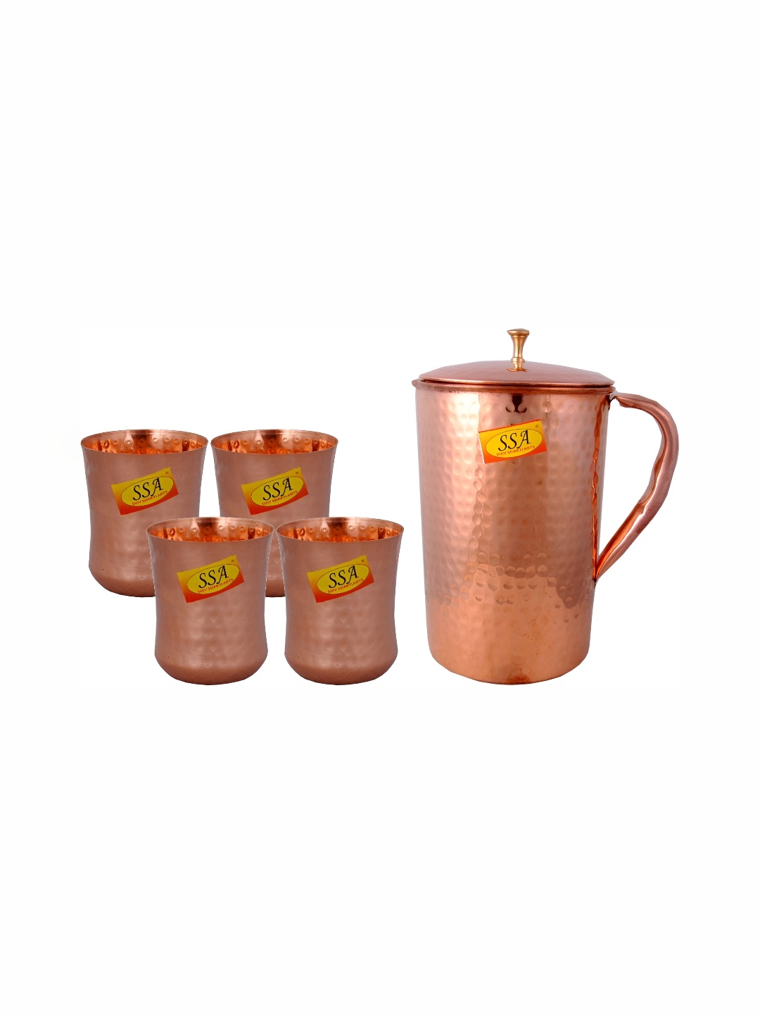 

Shivshakti Arts 5 Pieces Water or Juice Glass, Copper