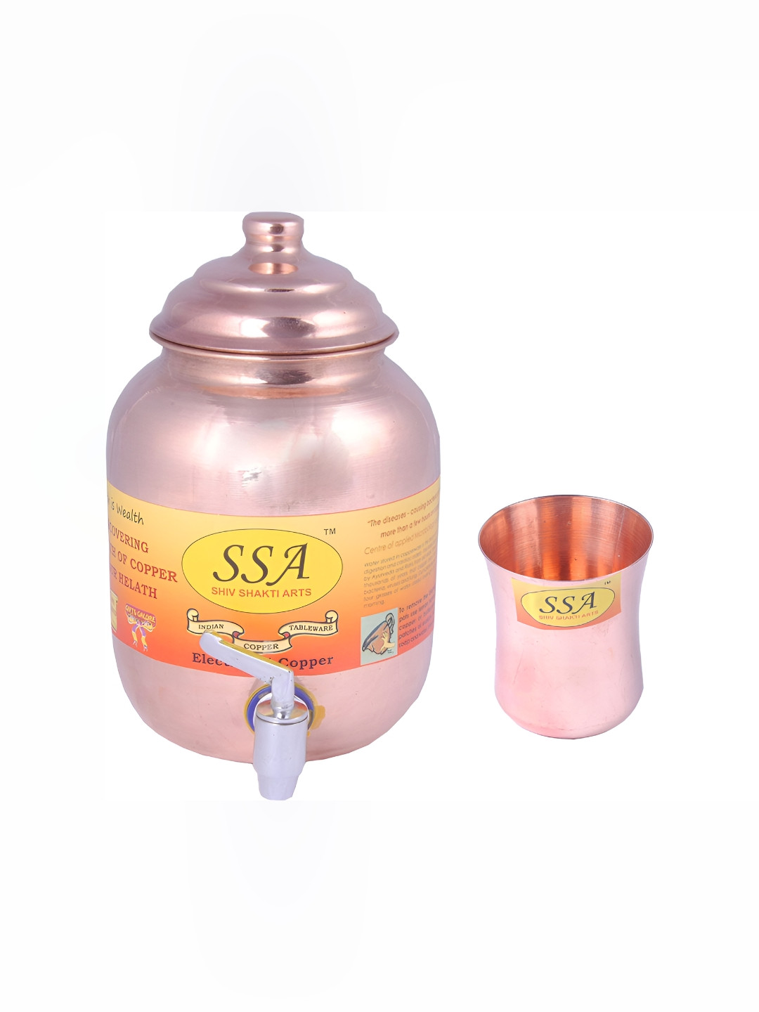 

Shivshakti Arts Copper Toned 2 Pieces Jug And Glass
