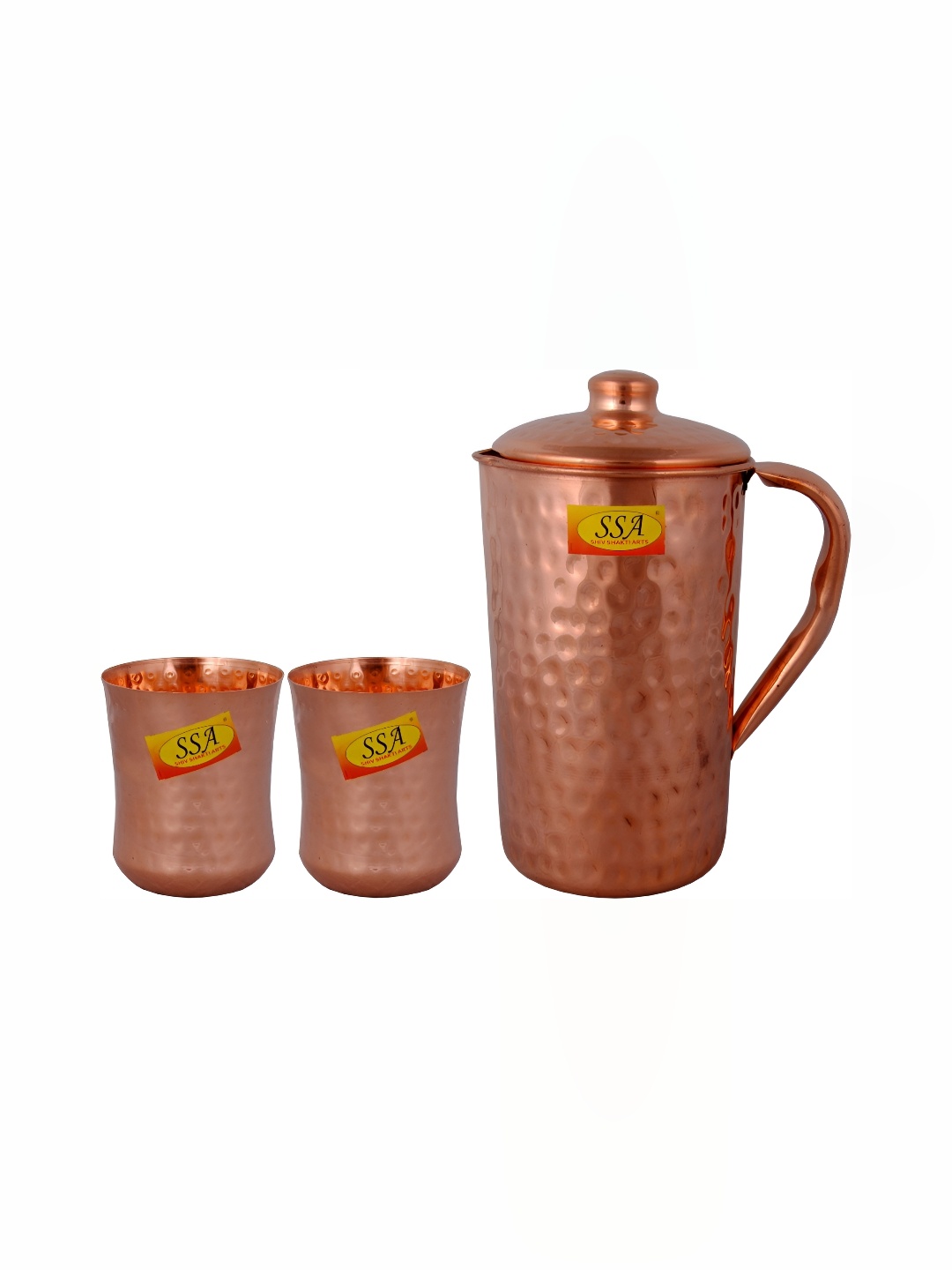 Shivshakti Arts Brown 3 Pieces Jug & Glass Set