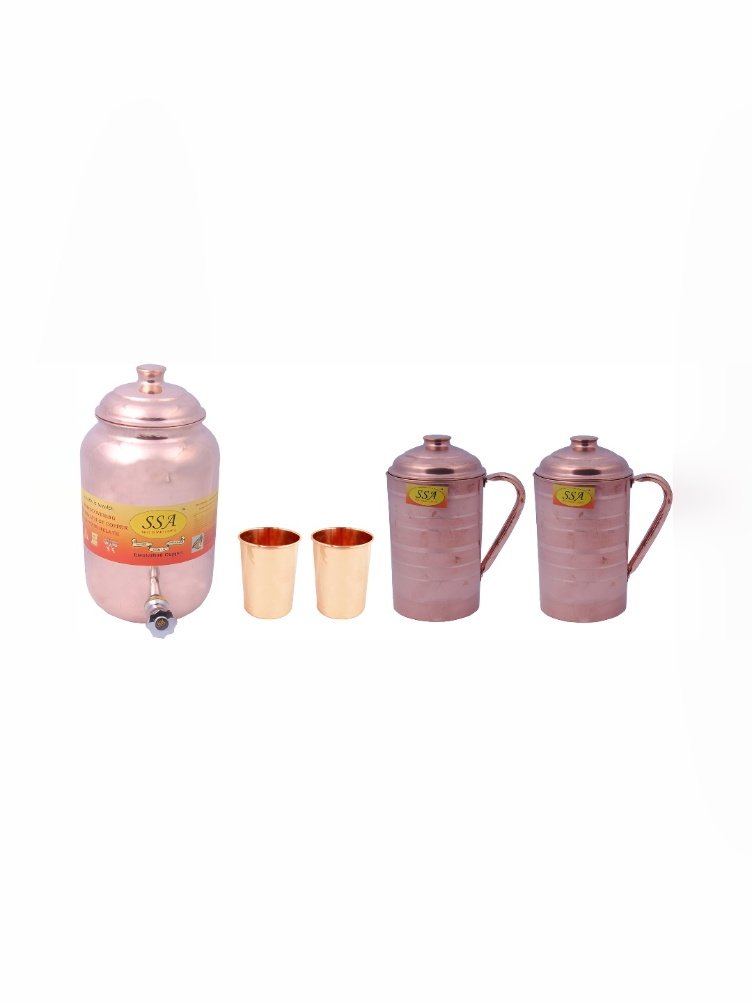 

Shivshakti Arts Copper Toned 5 Pieces Jug & Glass