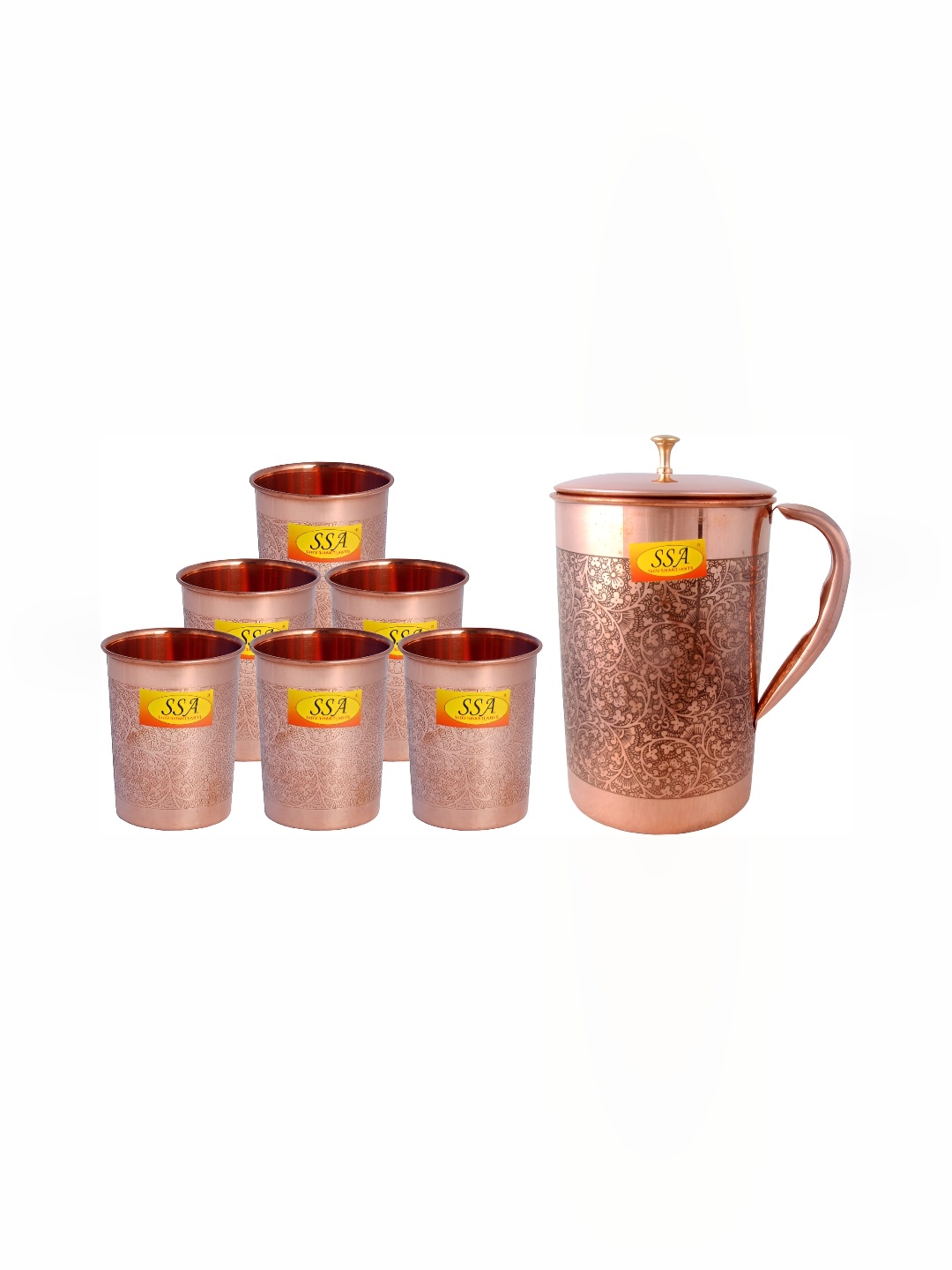 

Shivshakti Arts Copper Toned 6 Pieces Water Jugs