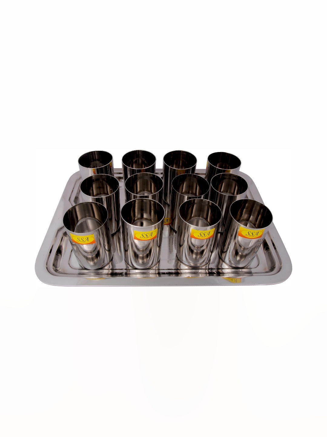 

Shivshakti Arts 8 Pieces Stainless Steel Water Glass 300ml, Silver