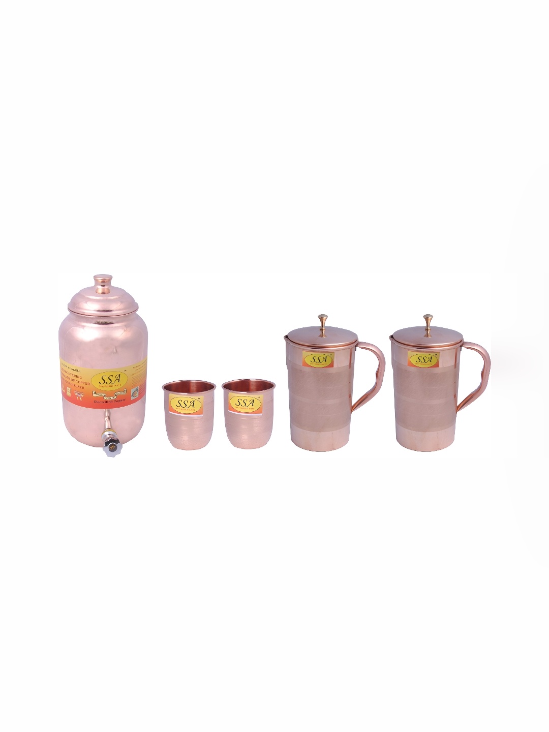 

Shivshakti Arts Brown & Copper Toned 5 Pieces Water Jug & Glasses
